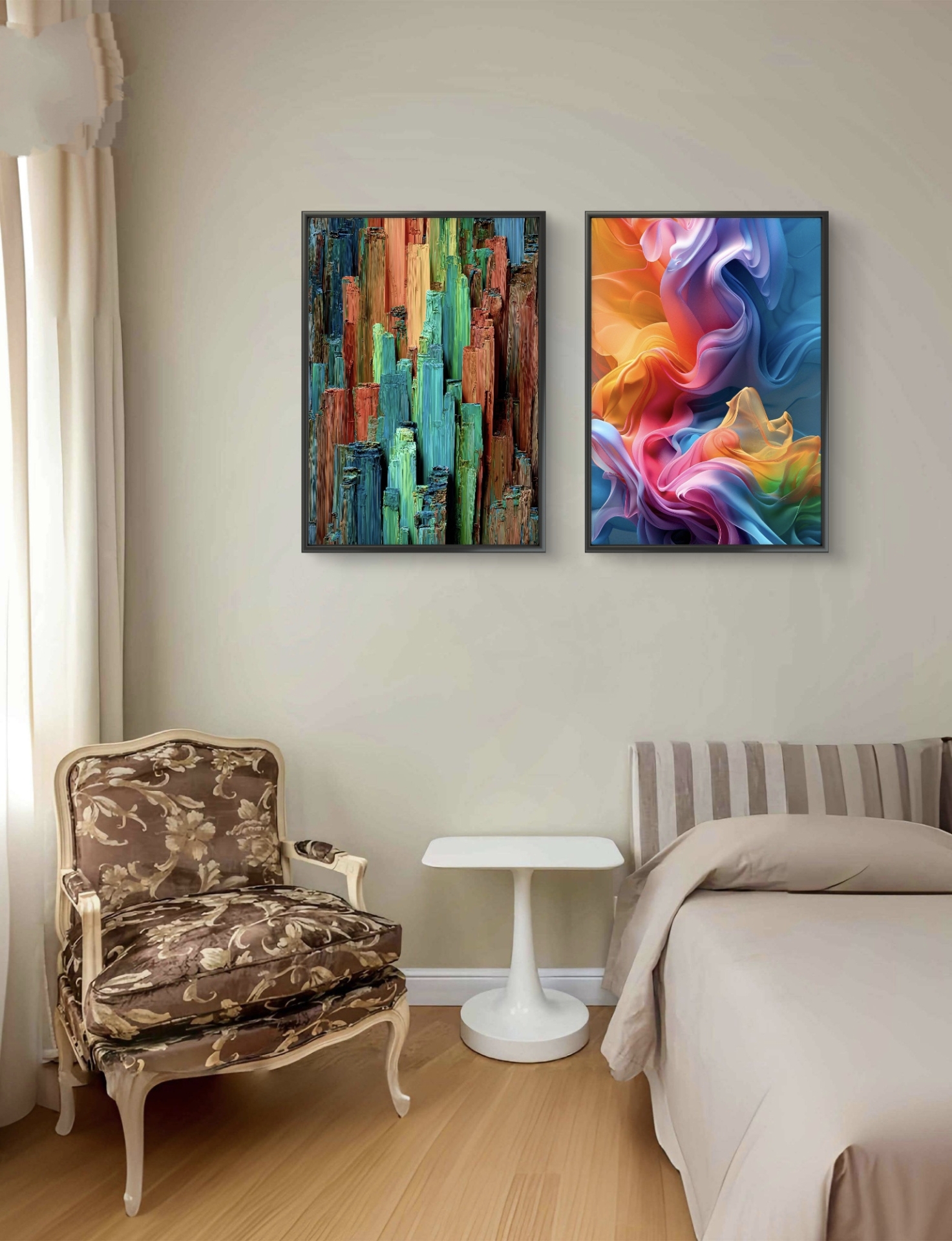  تابلو دکوراتیو دو تکه ( تریپتیک Triptych ) کد 9 