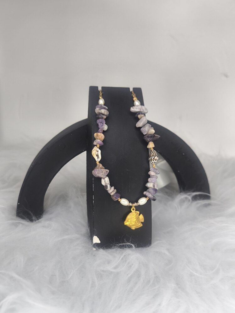 گردنبند سنگ و ماهی