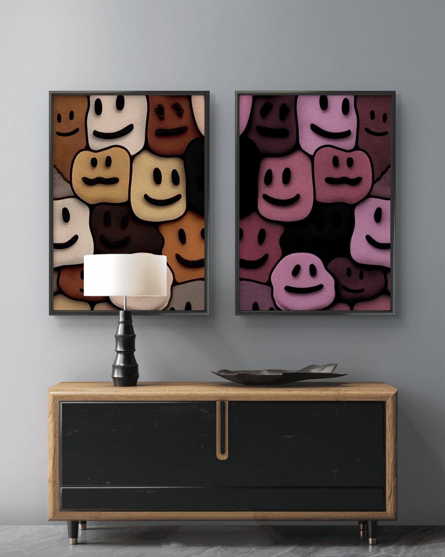  تابلو دکوراتیو دو تکه ( تریپتیک Triptych ) کد 23 