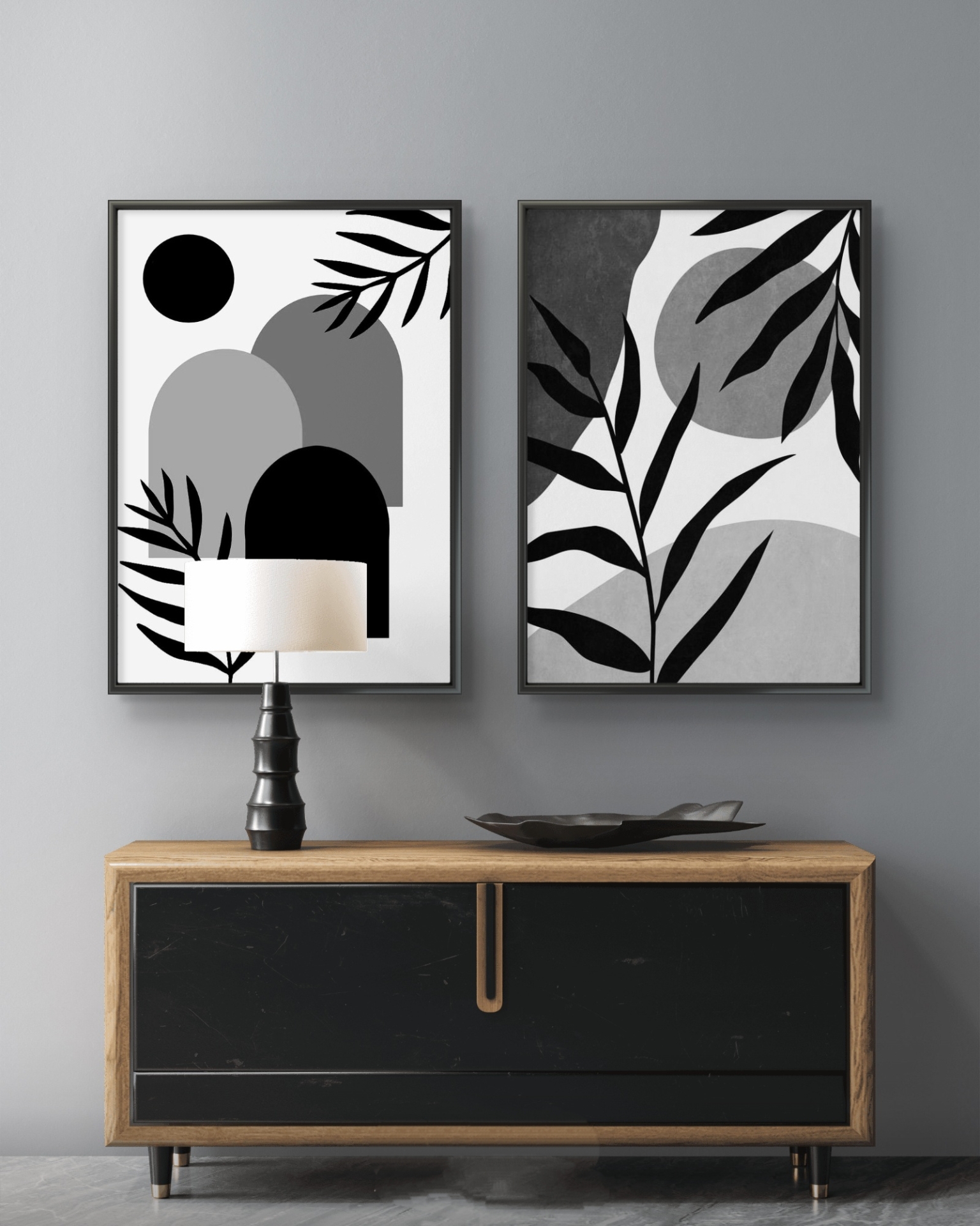 تابلو دکوراتیو دو تکه ( تریپتیک Triptych ) کد 17