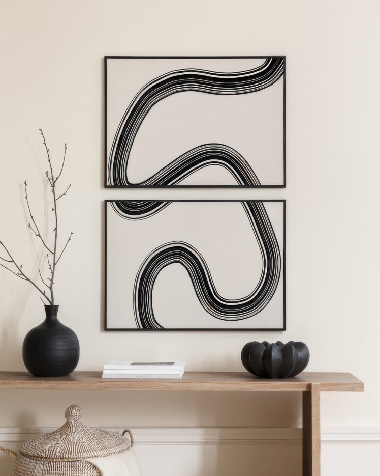 تابلو دکوراتیو دو تکه ( تریپتیک Triptych ) کد 166