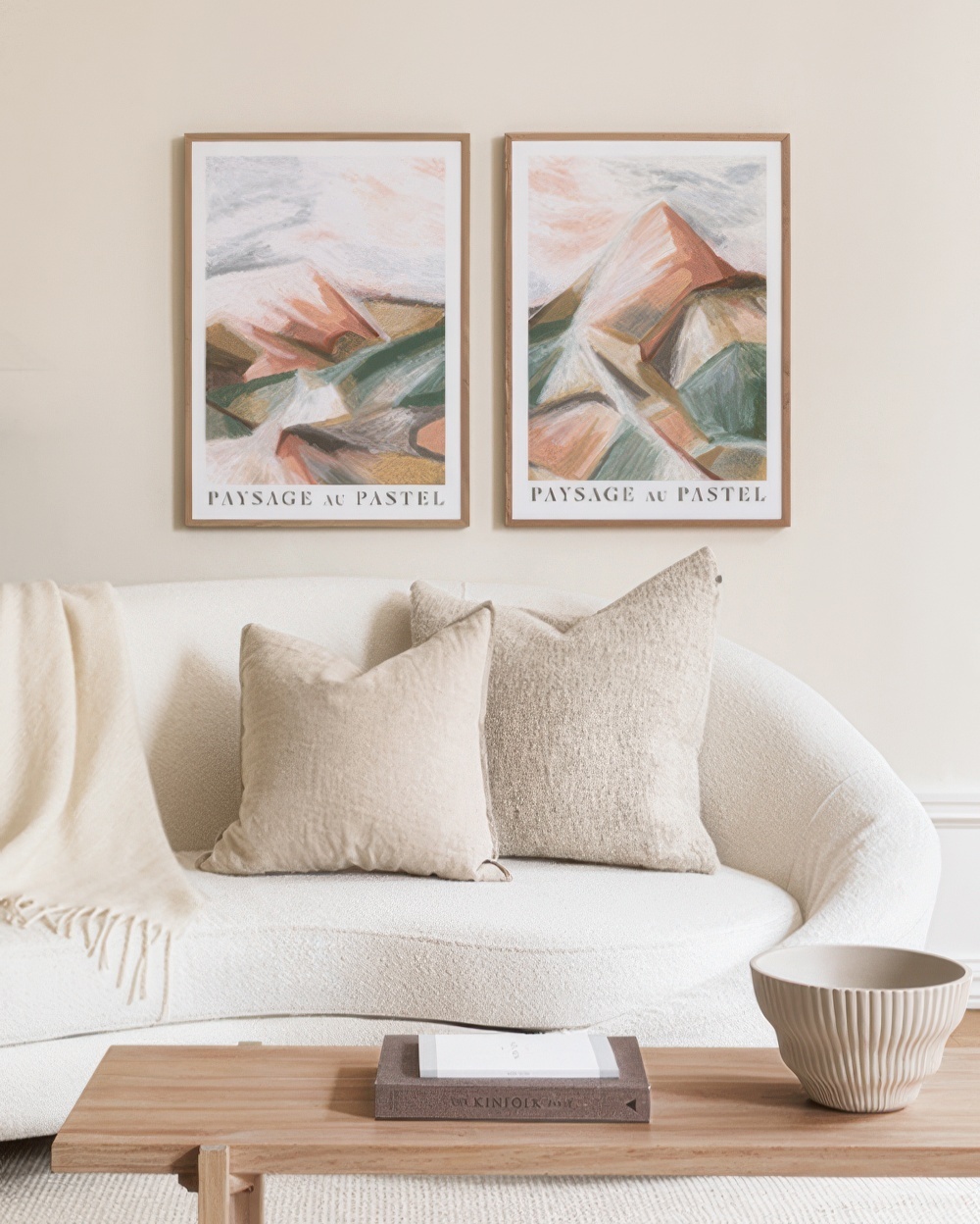  تابلو دکوراتیو دو تکه ( تریپتیک Triptych ) کد 63 