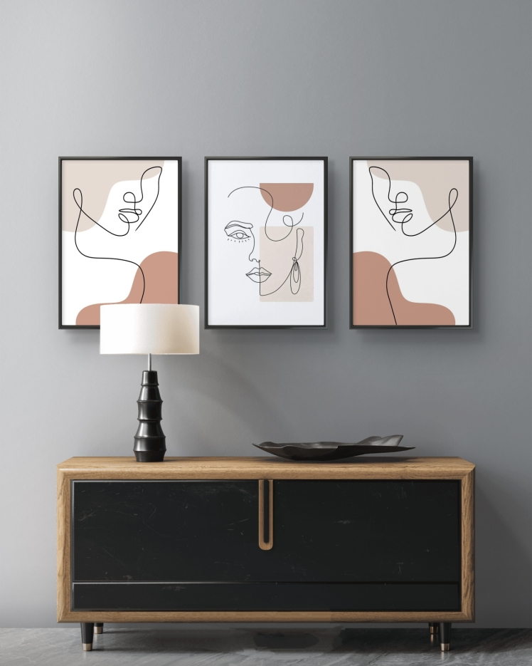 تابلو دکوراتیو سه تکه ( تریپتیک Triptych ) کد 29