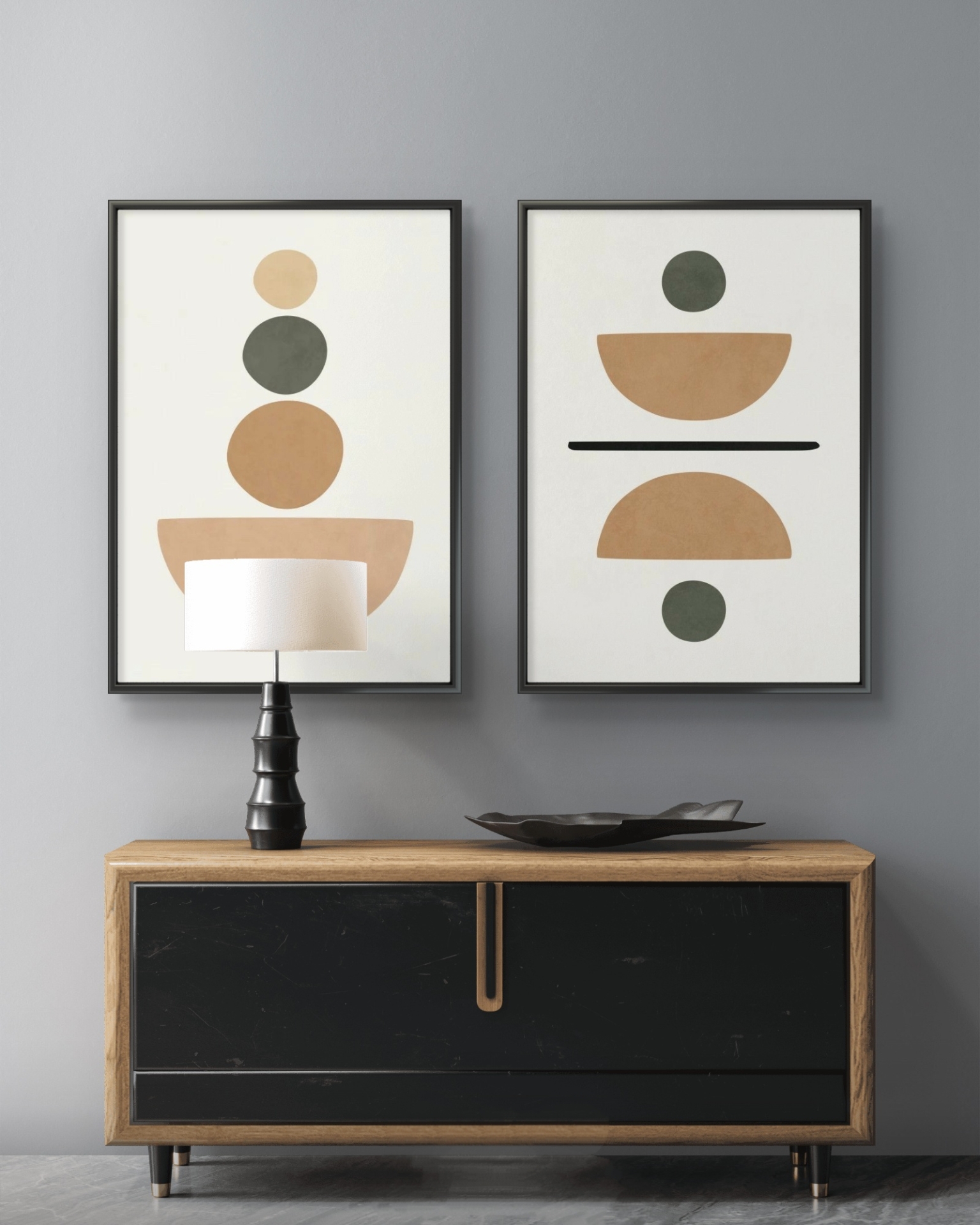  تابلو دکوراتیو دو تکه ( تریپتیک Triptych ) کد 43 