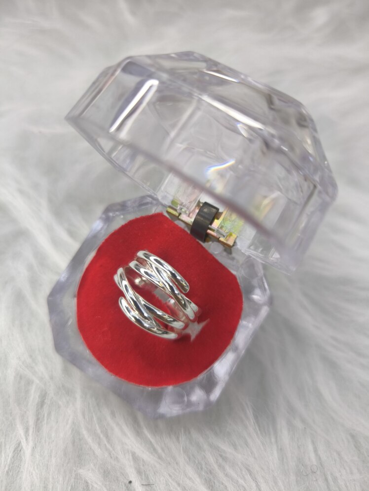 انگشتر آبکاری نقره (فری سایز)