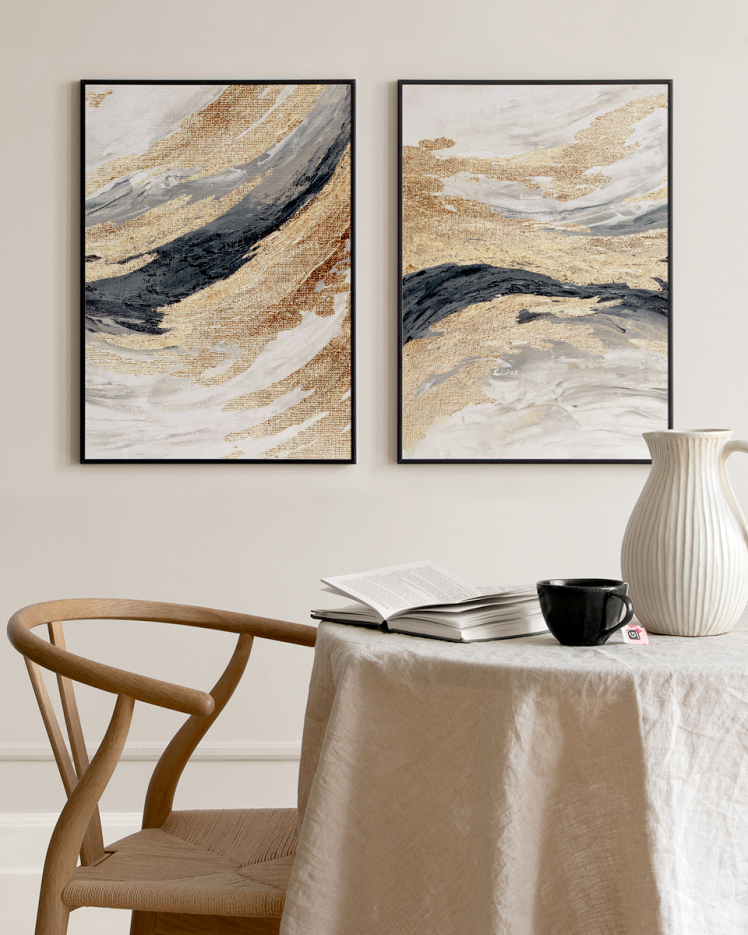 تابلو دکوراتیو دو تکه ( تریپتیک Triptych ) کد 182