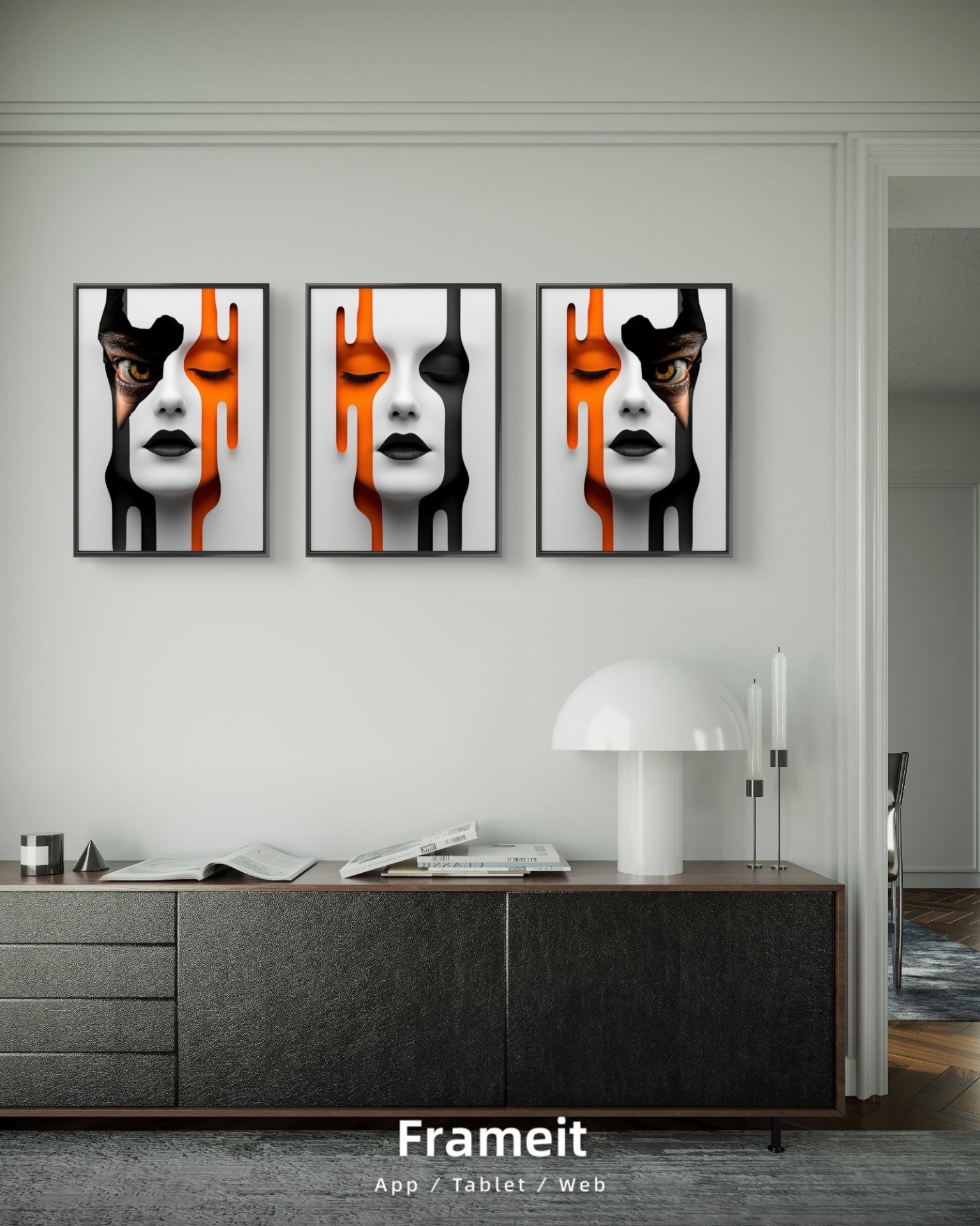  تابلو دکوراتیو سه تکه ( تریپتیک Triptych ) کد 56 