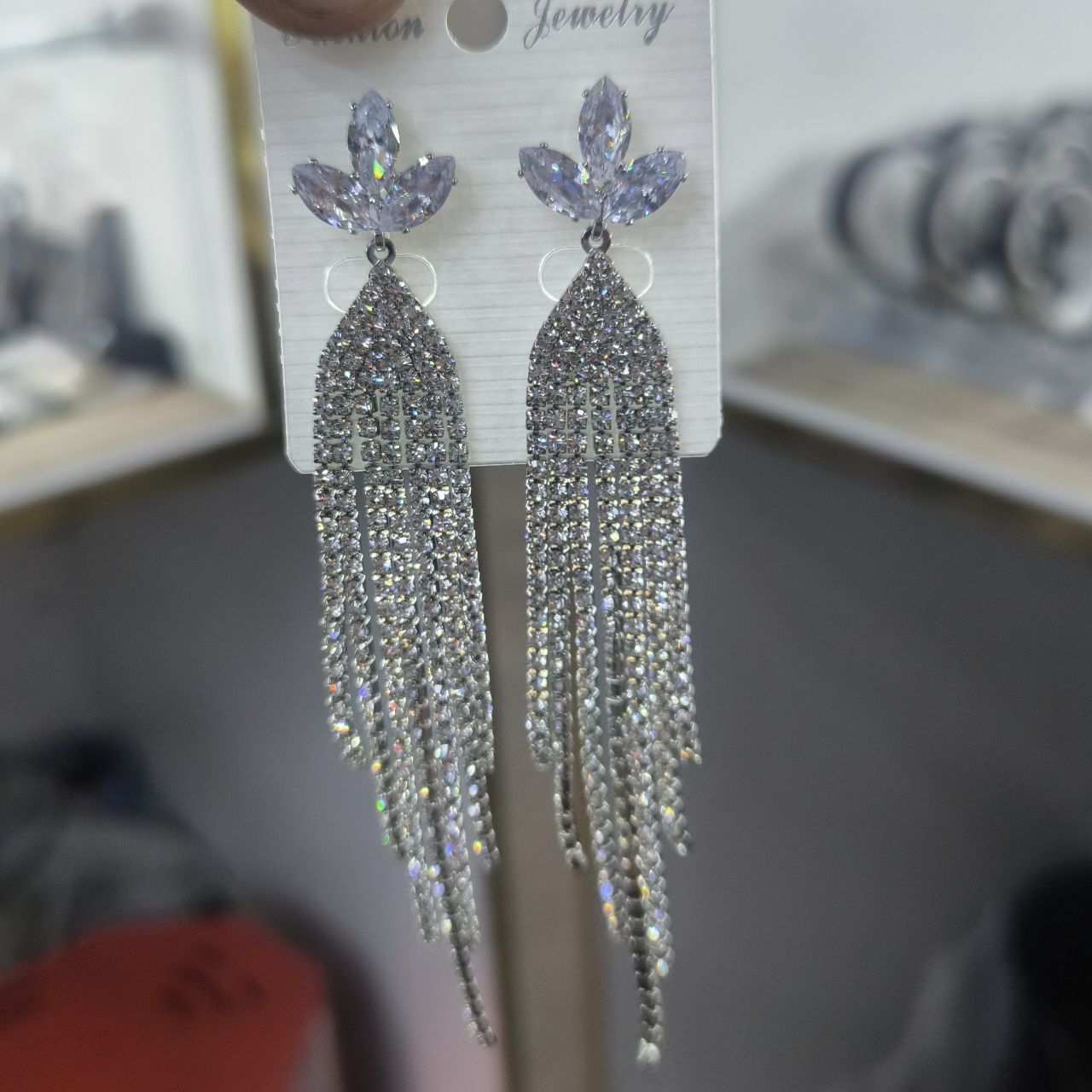  گوشواره جواهری فشن 