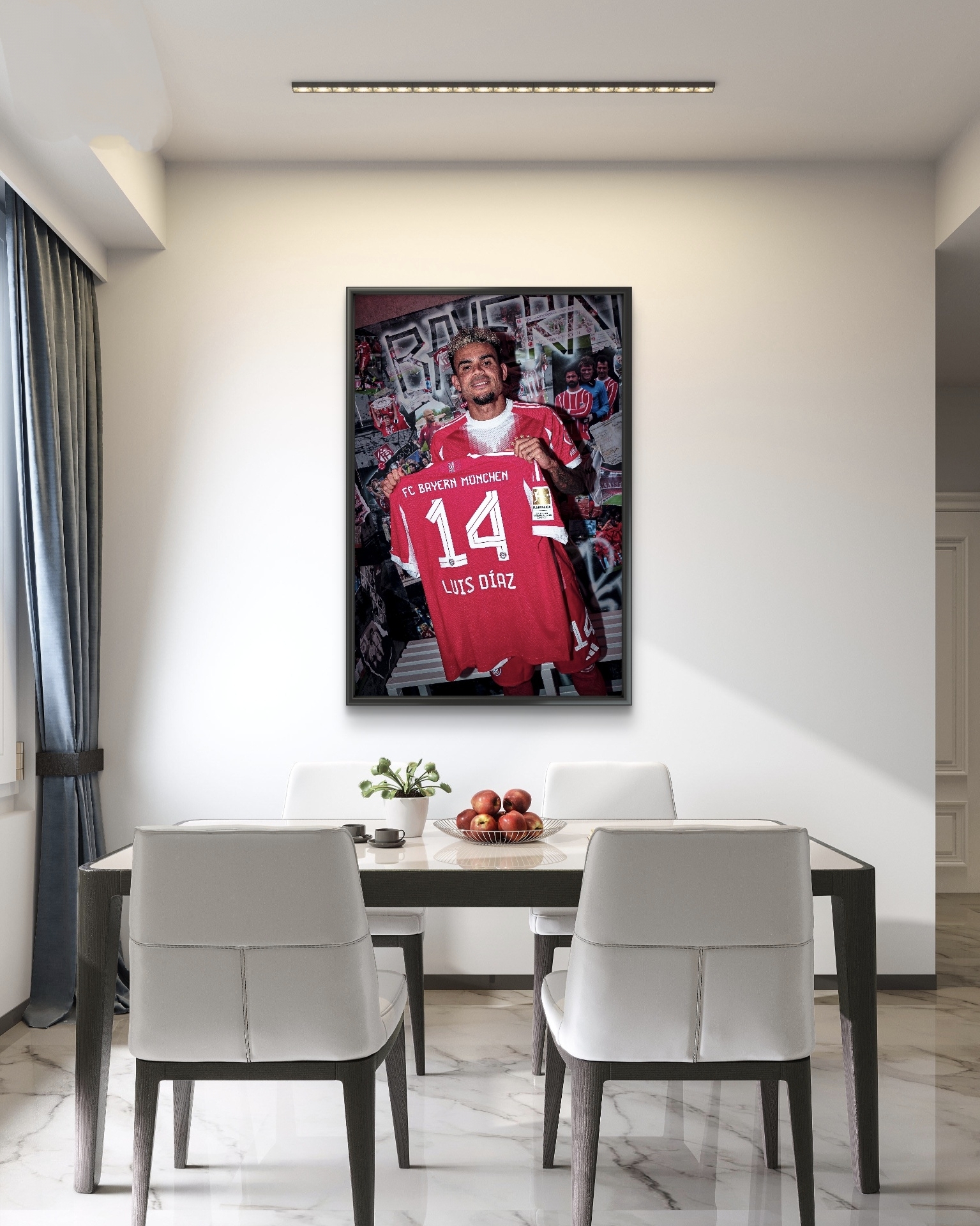  تابلو عکس فوتبالی لوئیس دیاز کد 2799 