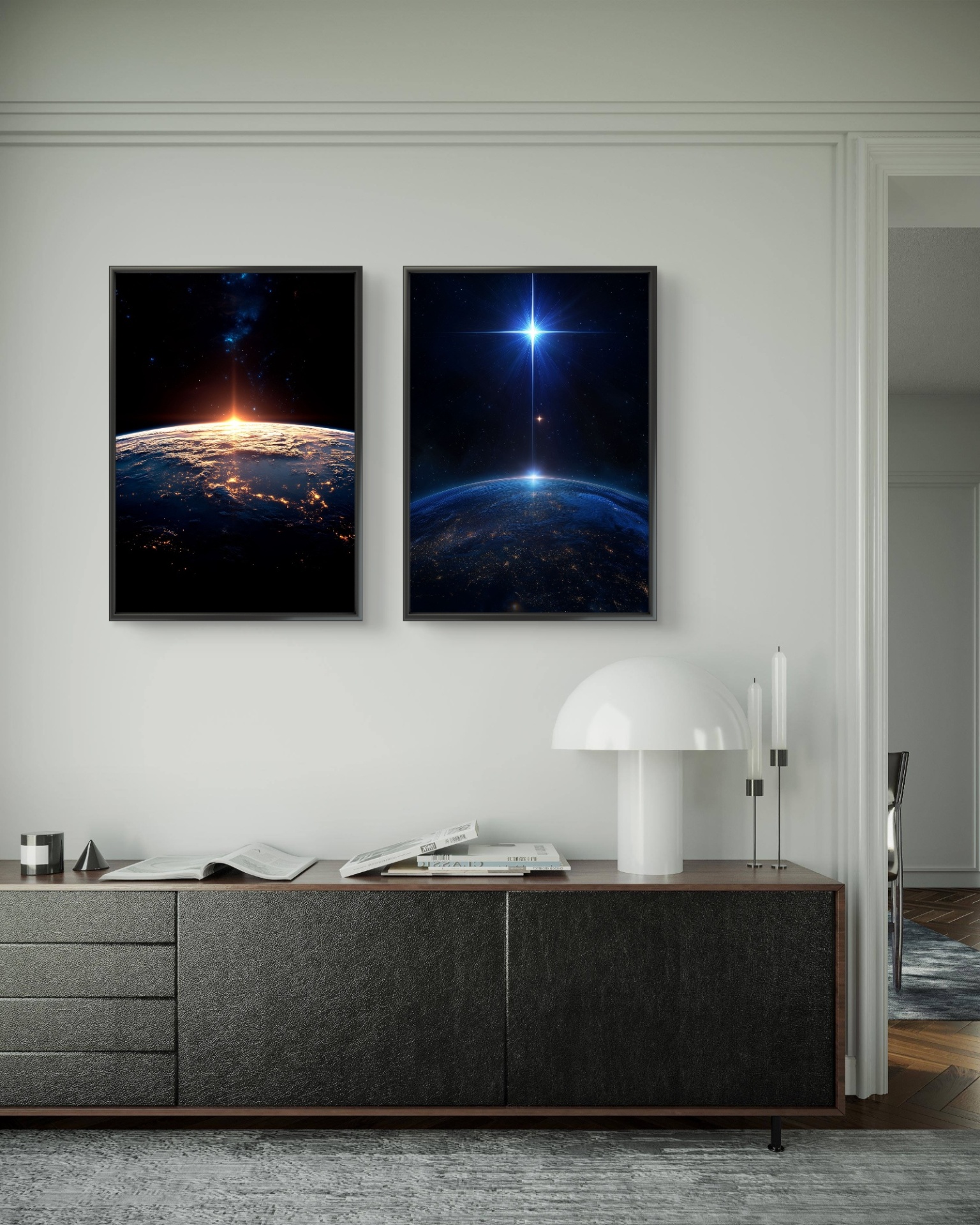  تابلو دکوراتیو دو تکه ( تریپتیک Triptych ) کد 11 