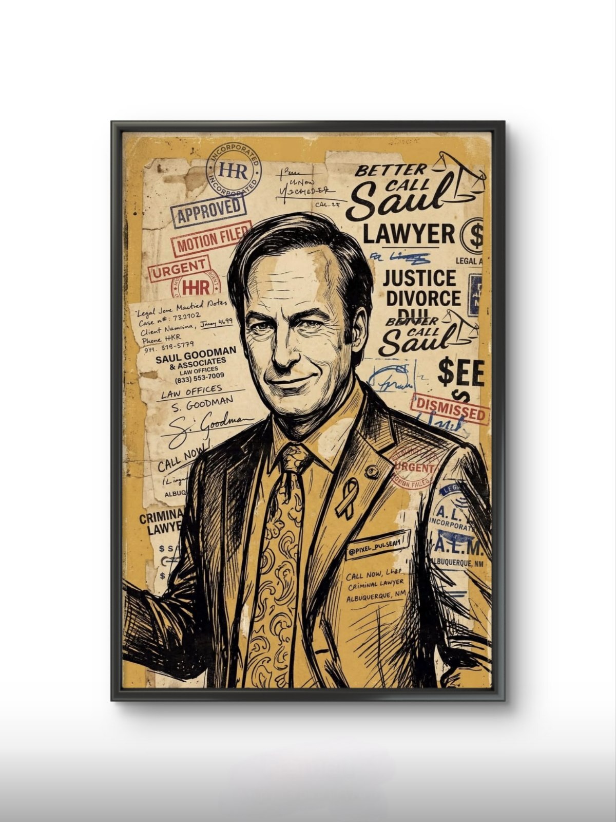 تابلو عکس فیلم و سریال ( بهتره با سال تماس بگیری - Better Call Saul ) کد 3303 