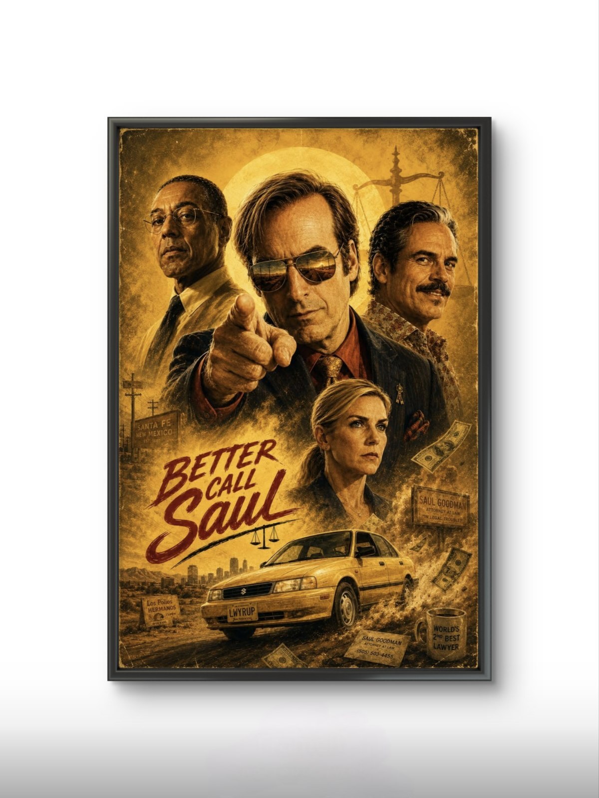  تابلو عکس فیلم و سریال ( بهتره با سال تماس بگیری - Better Call Saul ) کد 3305 