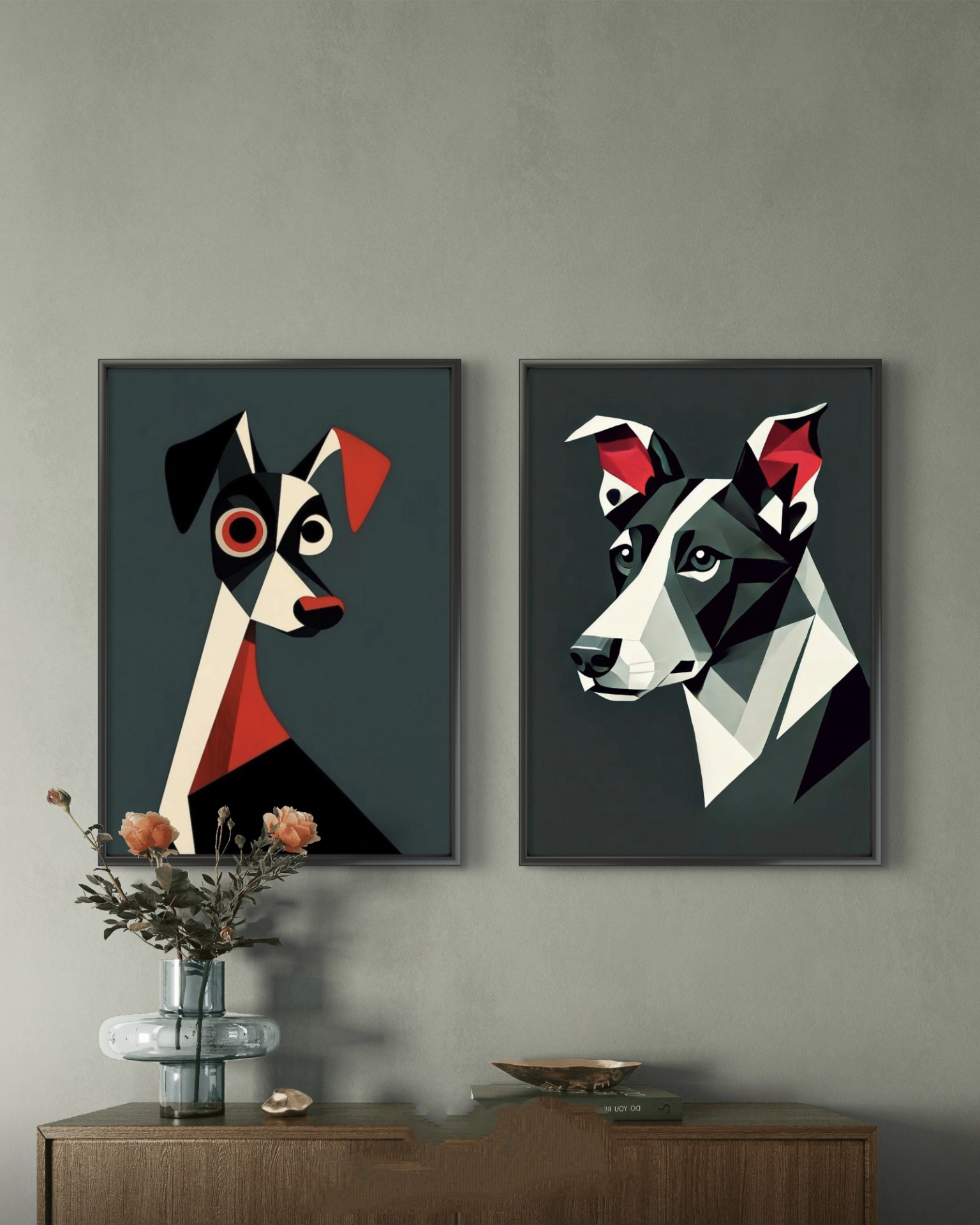  تابلو دکوراتیو دو تکه ( تریپتیک Triptych ) کد 18 