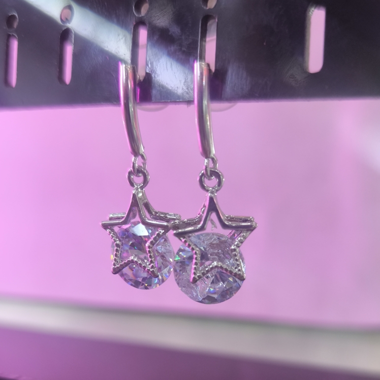 گوشواره استیل رنگ ثابت