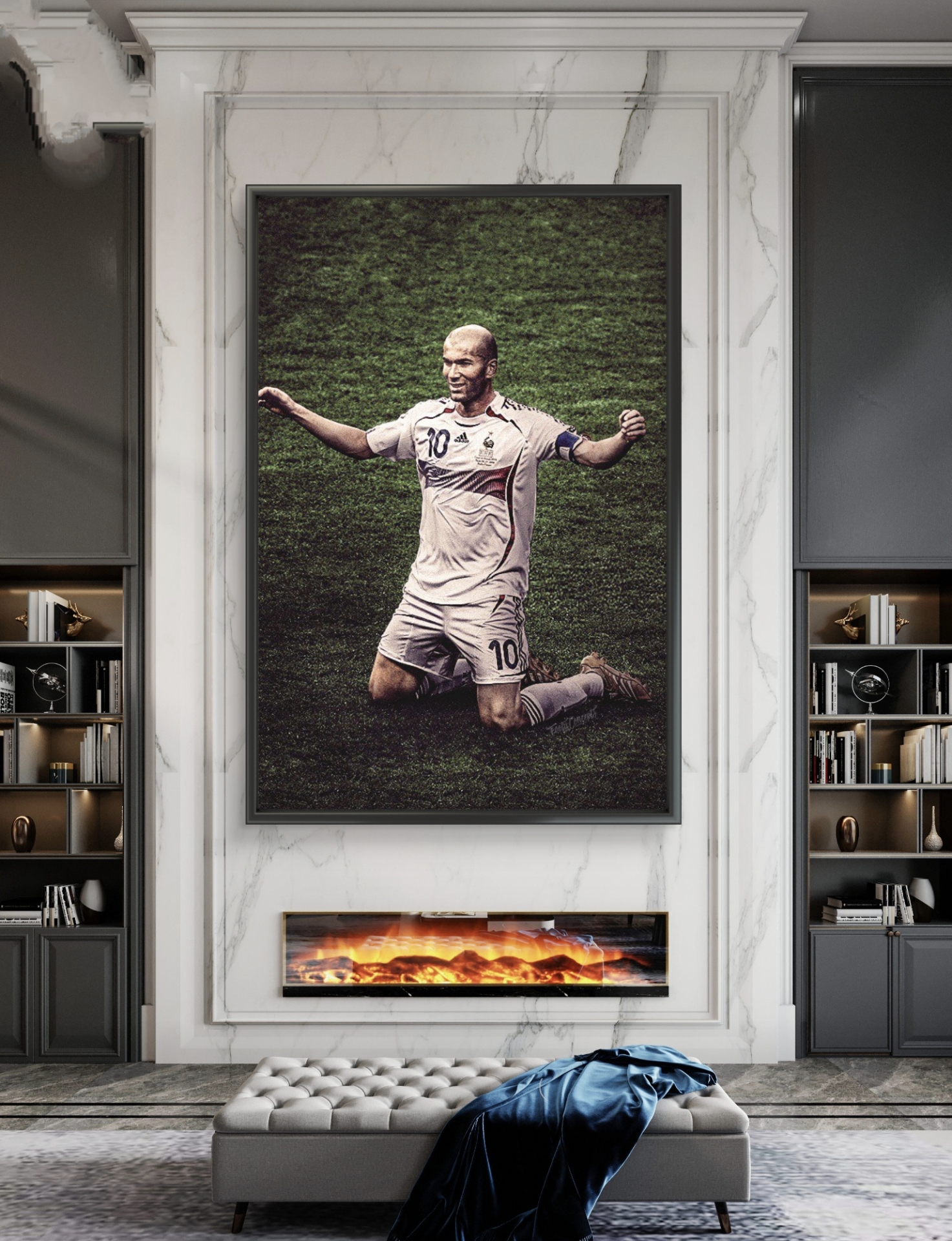  تابلو عکس فوتبالی زیدان کد 2845 