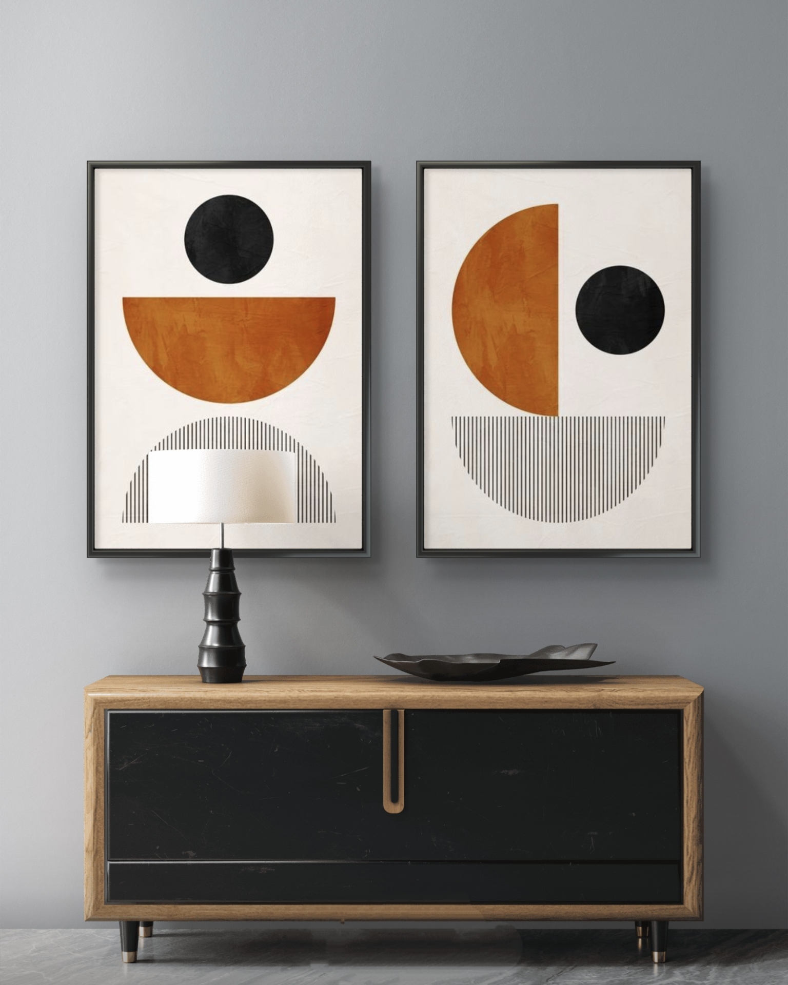 تابلو دکوراتیو دو تکه ( تریپتیک Triptych ) کد 44