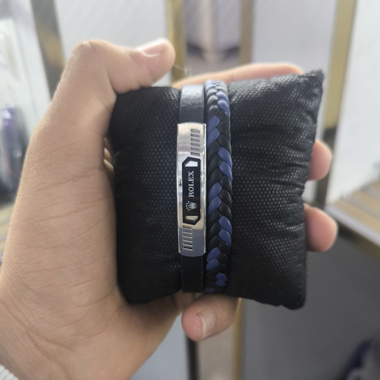  دستبند چرم مردانه 