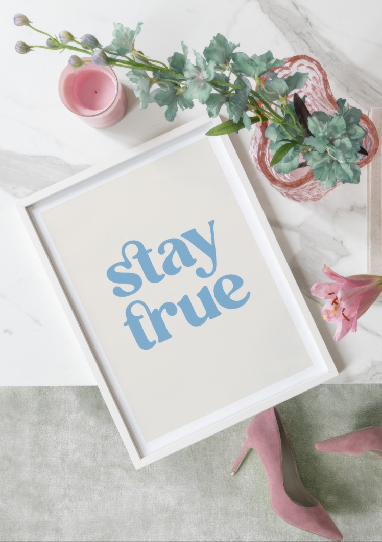 تابلو تایپوگرافی ( راستگو بمان ) کد 3133