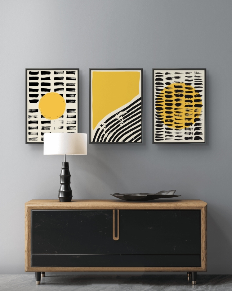 تابلو دکوراتیو سه تکه ( تریپتیک Triptych ) کد 52