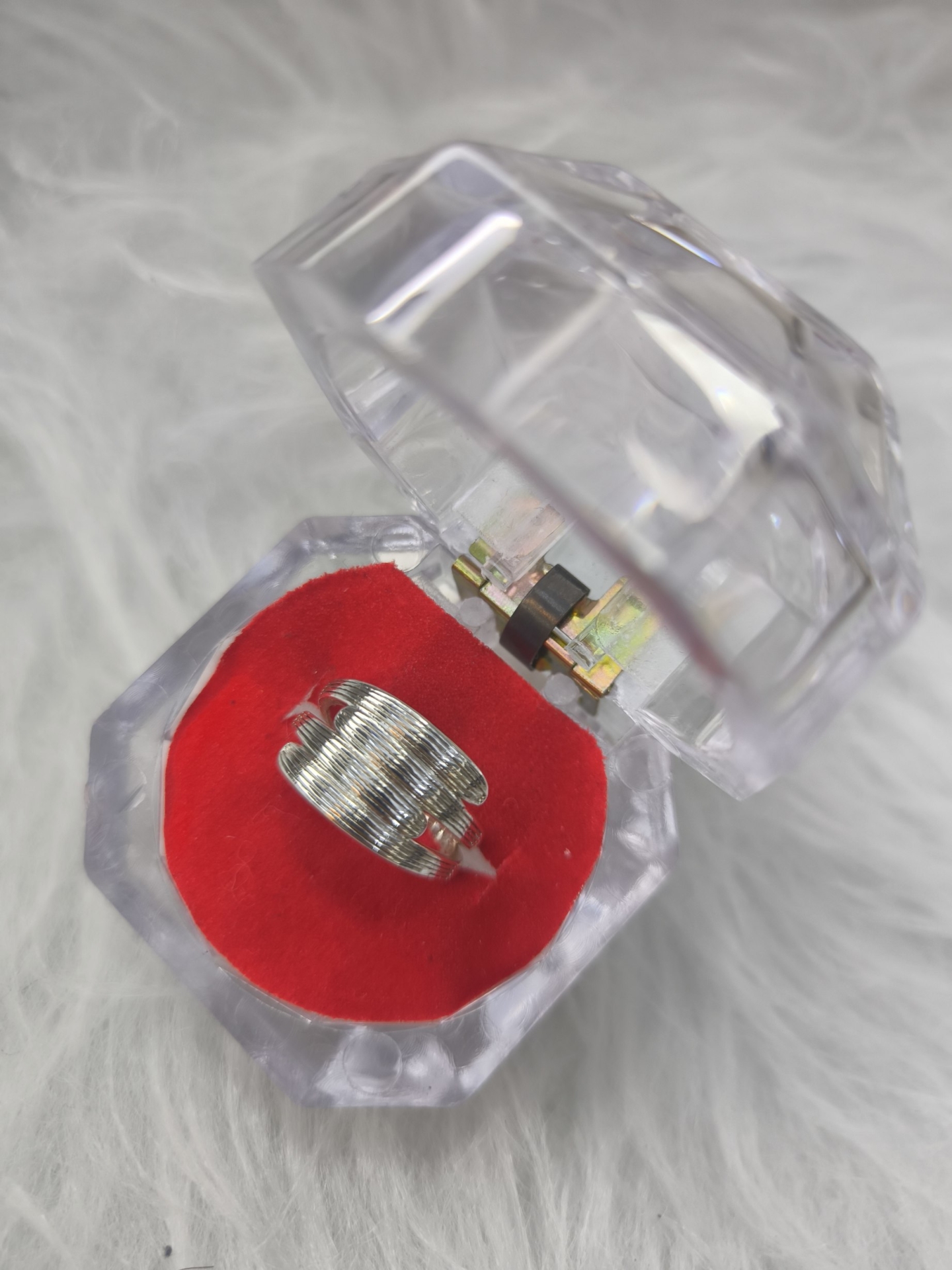  انگشتر آبکاری نقره (فری سایز) 