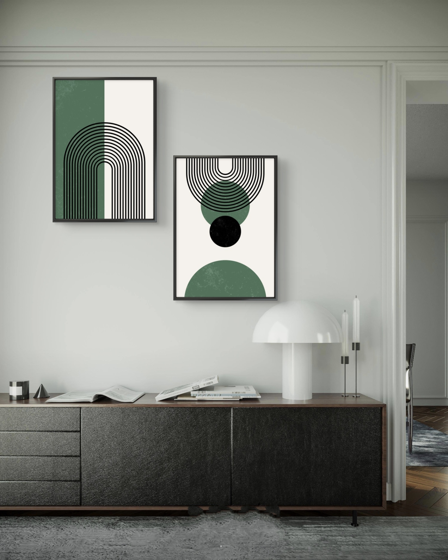 تابلو دکوراتیو دو تکه ( تریپتیک Triptych ) کد 42