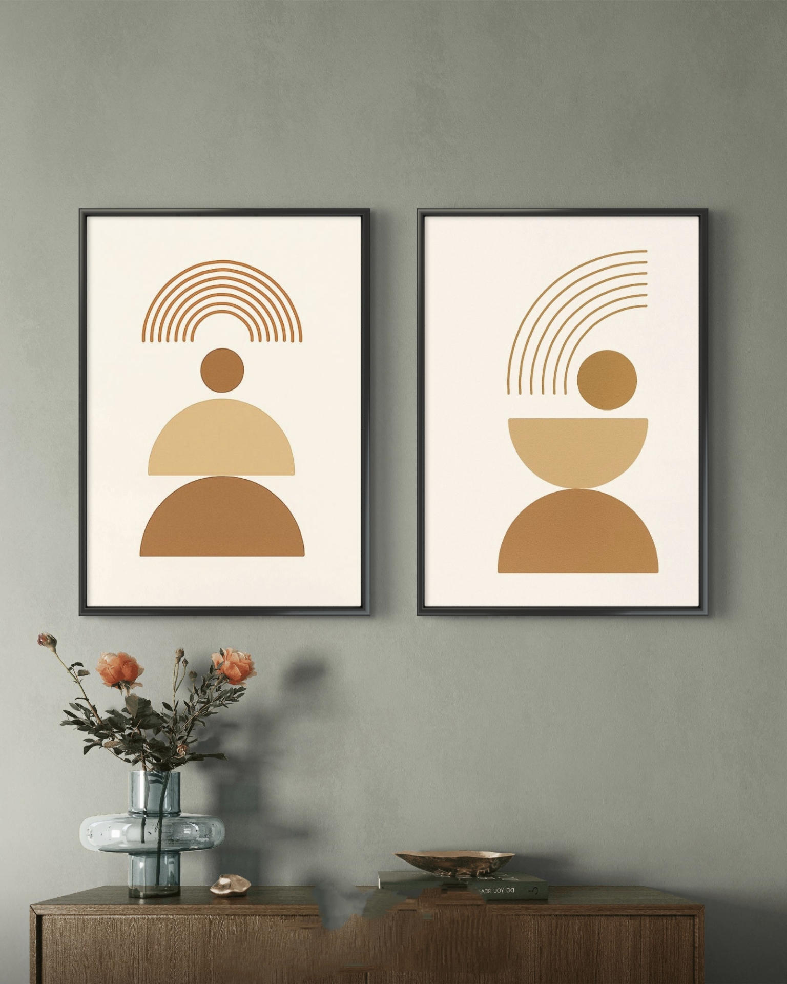  تابلو دکوراتیو دو تکه ( تریپتیک Triptych ) کد 57 