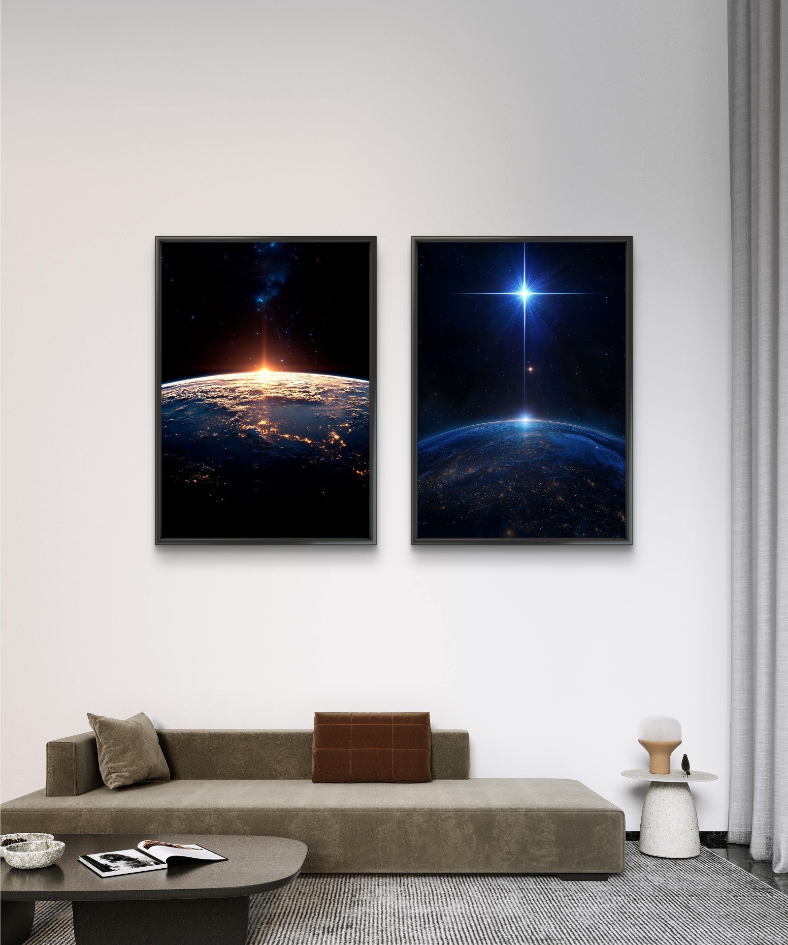  تابلو دکوراتیو دو تکه ( تریپتیک Triptych ) کد 11 