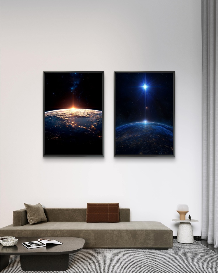 تابلو دکوراتیو دو تکه ( تریپتیک Triptych ) کد 11