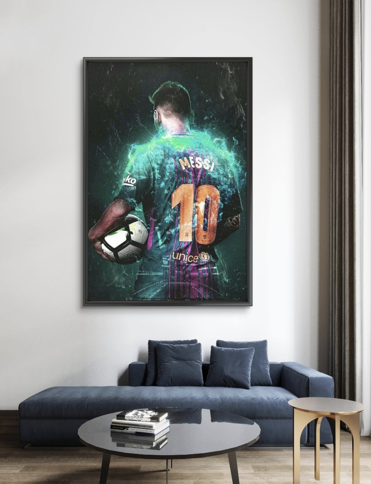 تابلو عکس فوتبالی مسی کد 2871