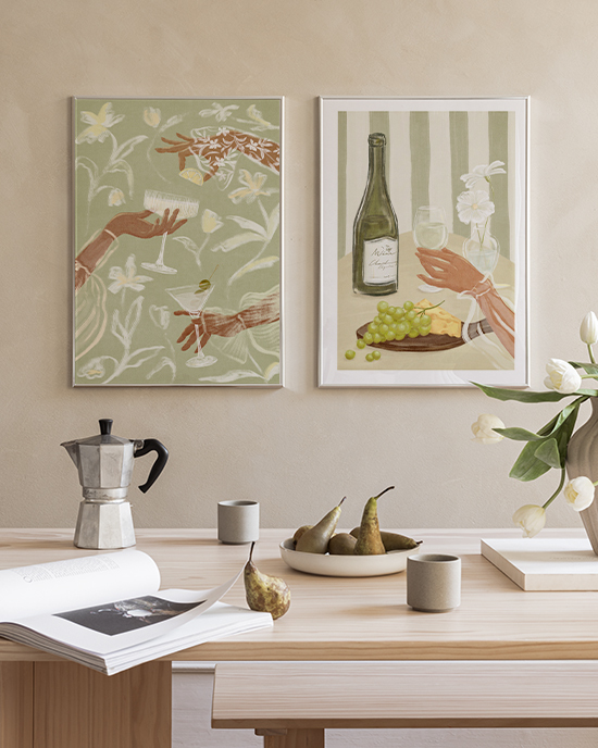 تابلو دکوراتیو دو تکه ( تریپتیک Triptych ) کد 161