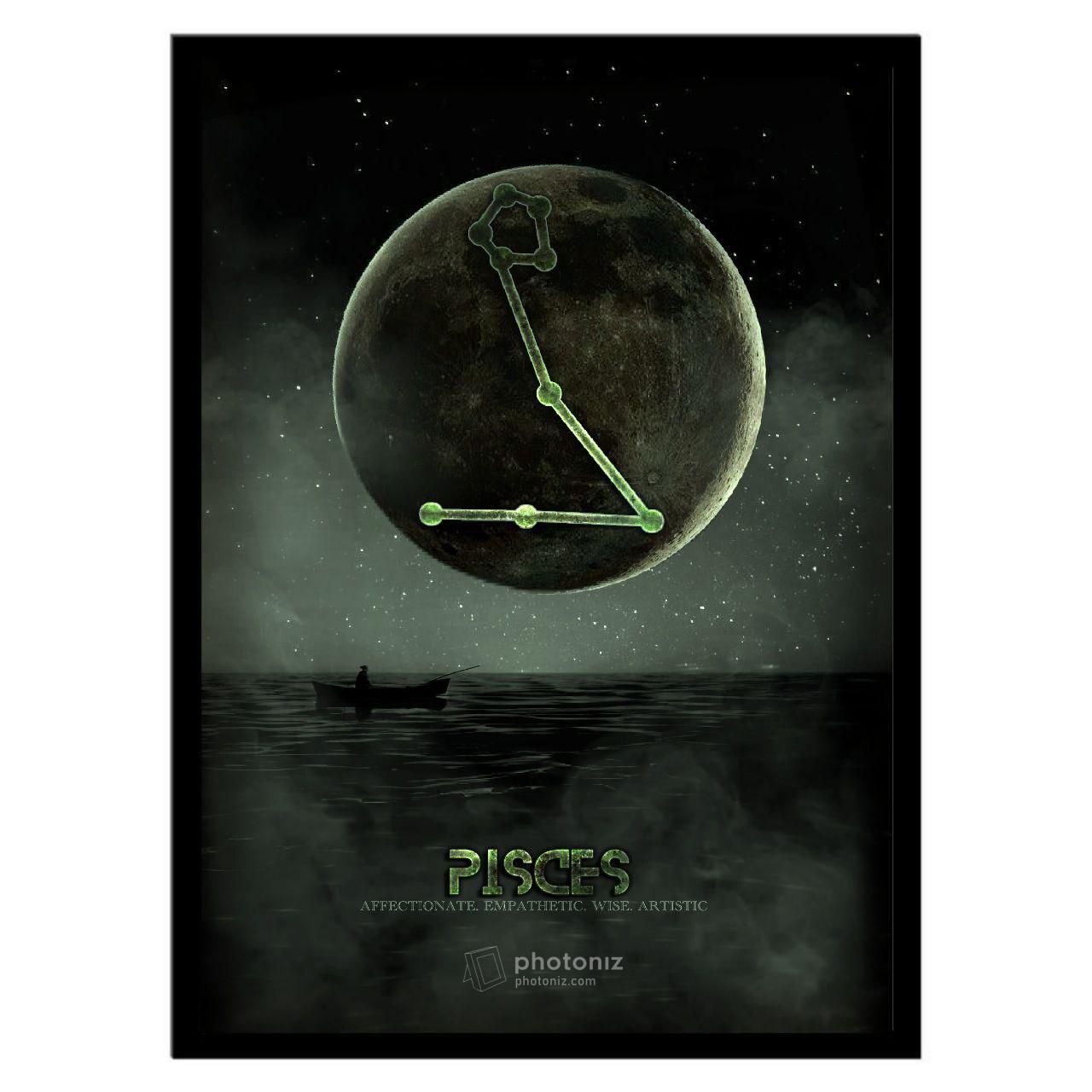  تابلو دکوراتیو ماه تولد صورت فلکی اسفند کد 2206 