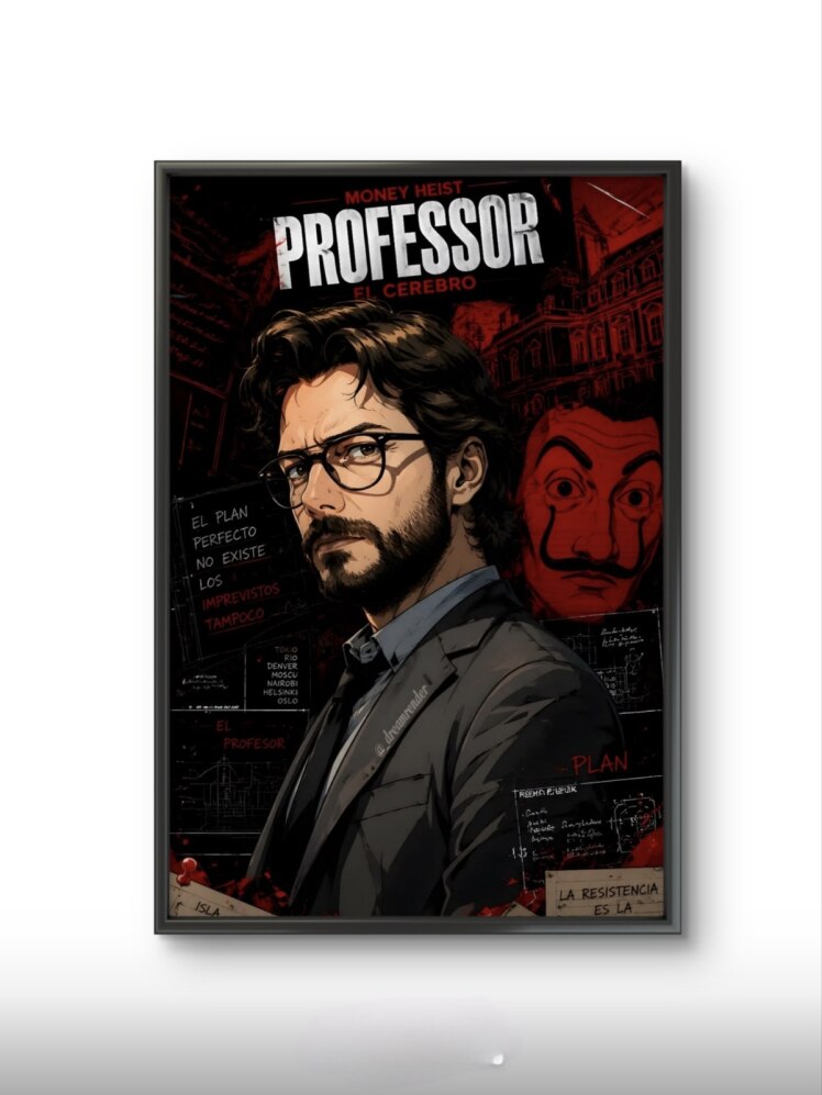 تابلو عکس فیلم و سریال ( خانه کاغذی - Money Heist ) کد 3322