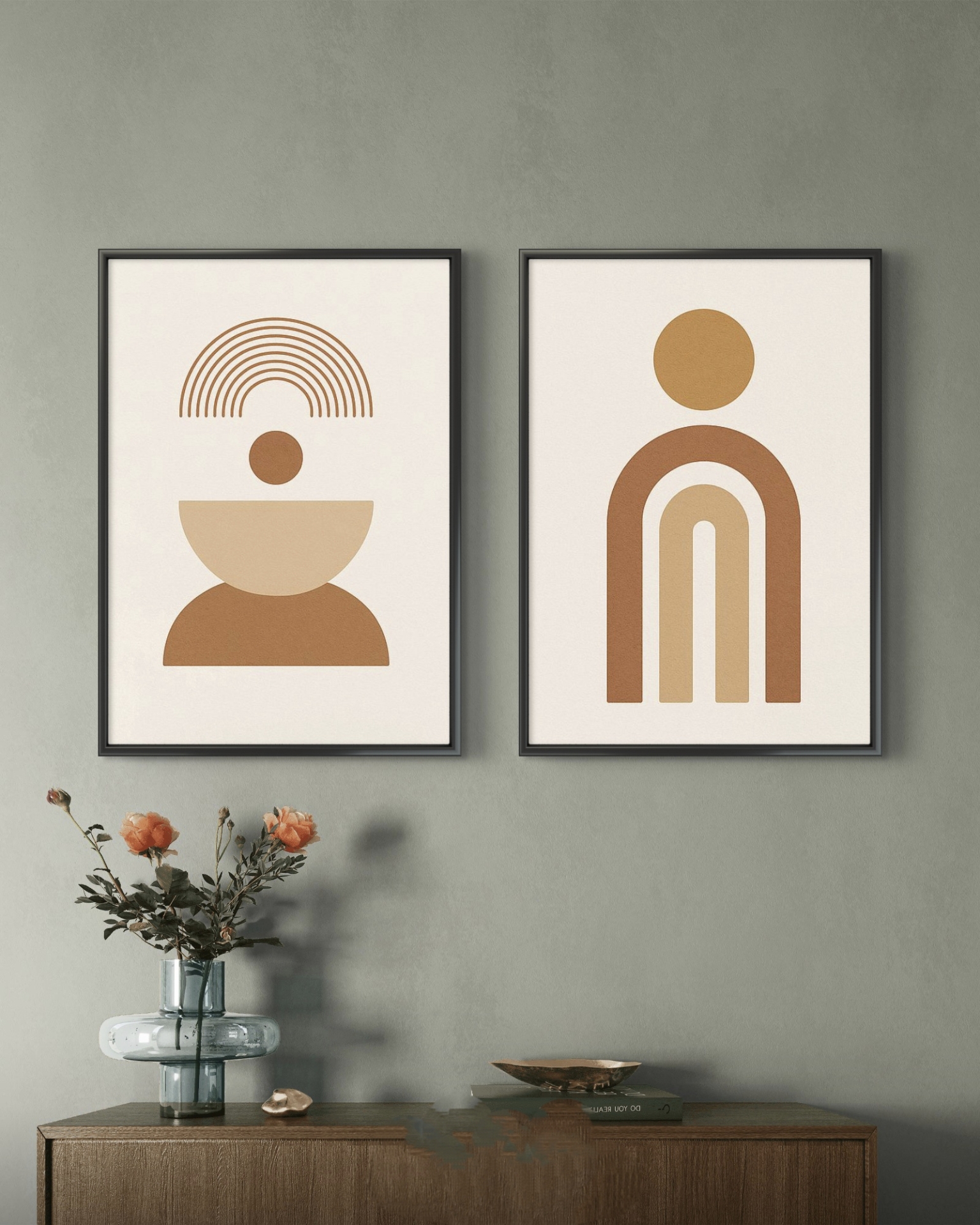  تابلو دکوراتیو دو تکه ( تریپتیک Triptych ) کد 59 