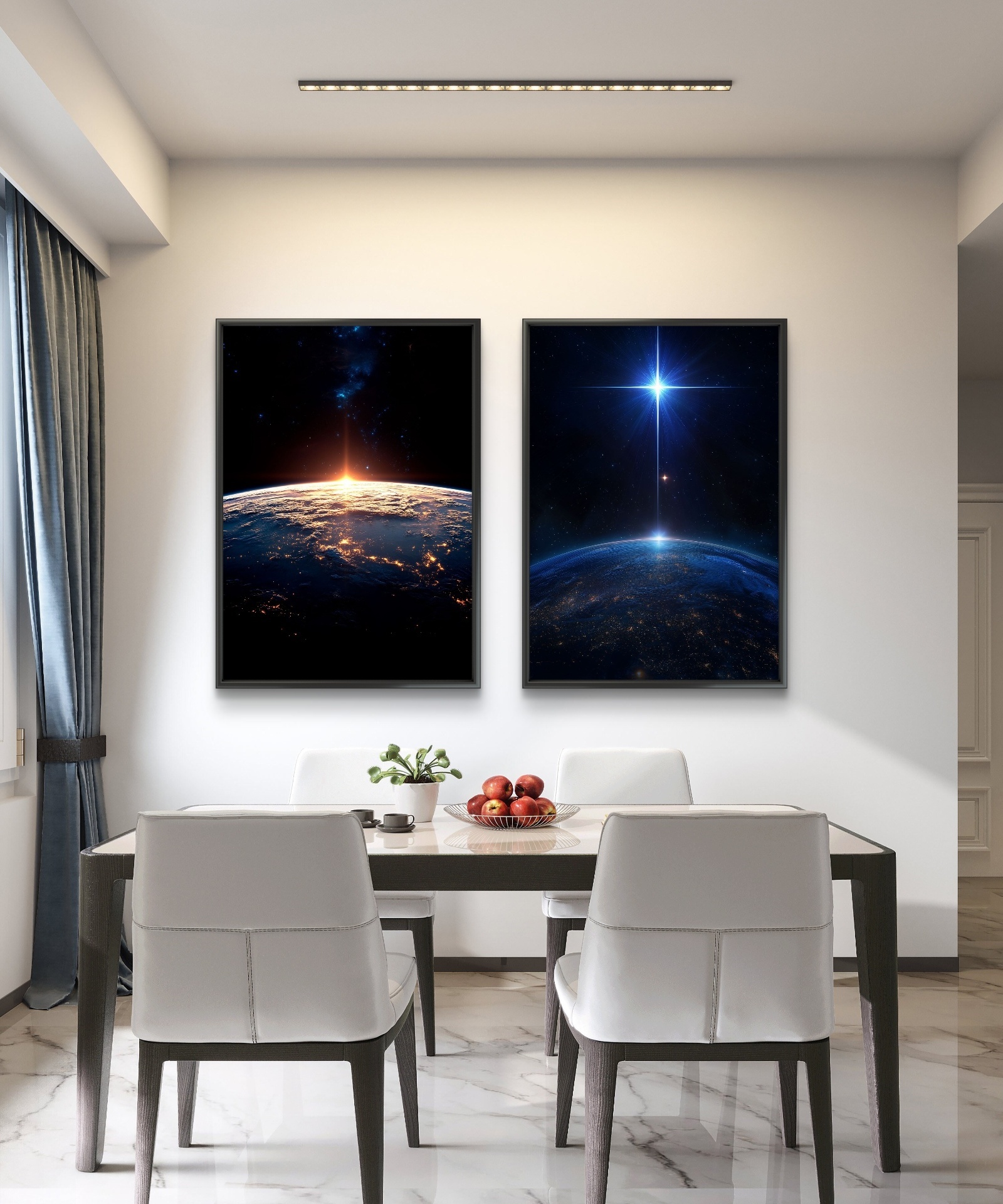  تابلو دکوراتیو دو تکه ( تریپتیک Triptych ) کد 11 