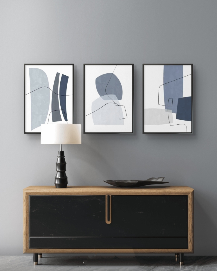 تابلو دکوراتیو سه تکه ( تریپتیک Triptych ) کد 38