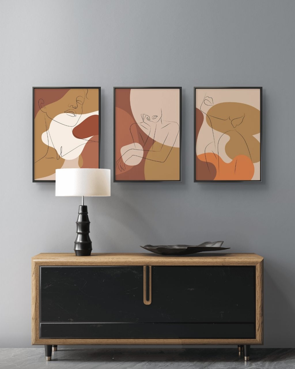 تابلو دکوراتیو سه تکه ( تریپتیک Triptych ) کد 14