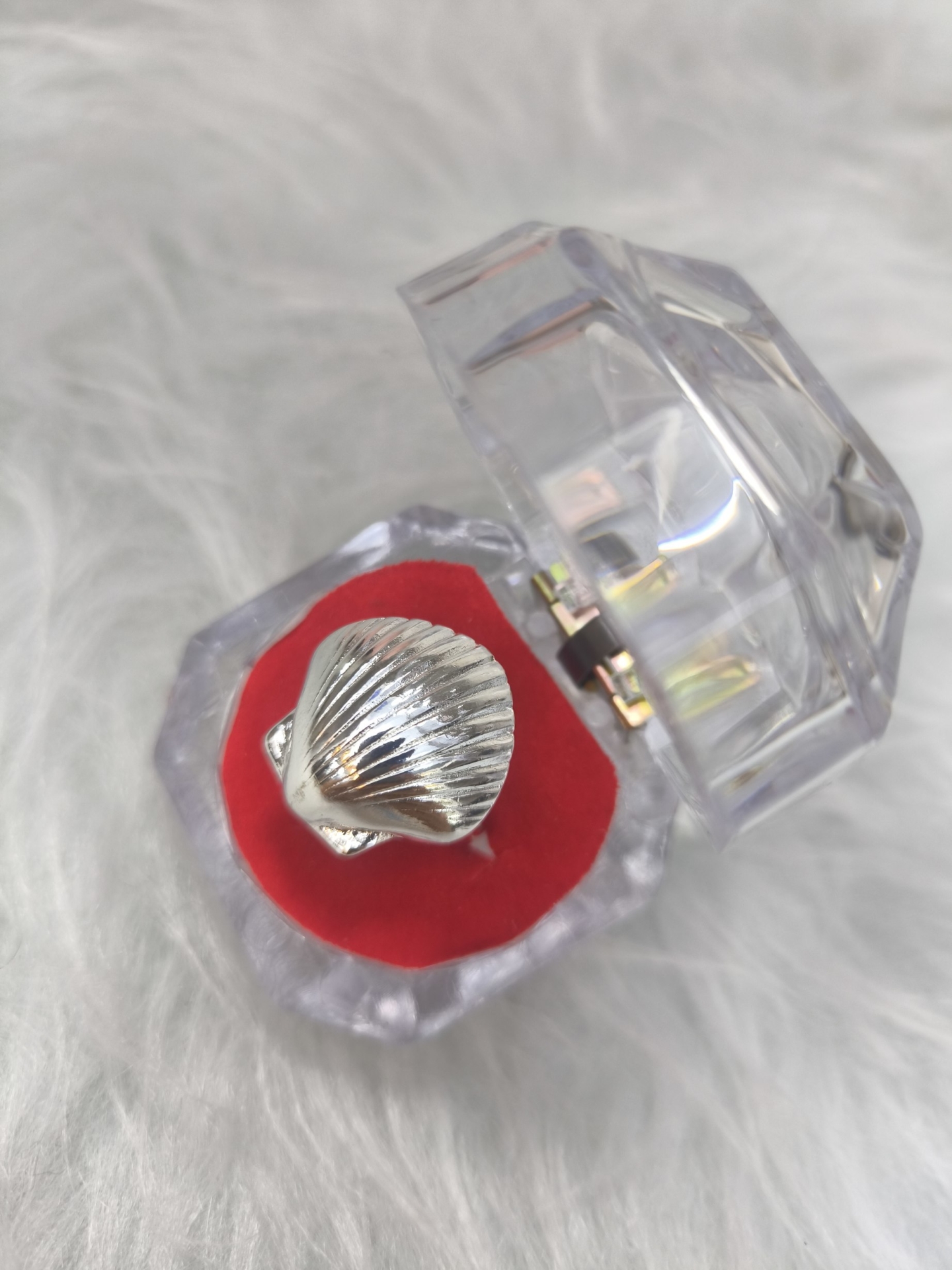  انگشتر آبکاری نقره (فری سایز) 