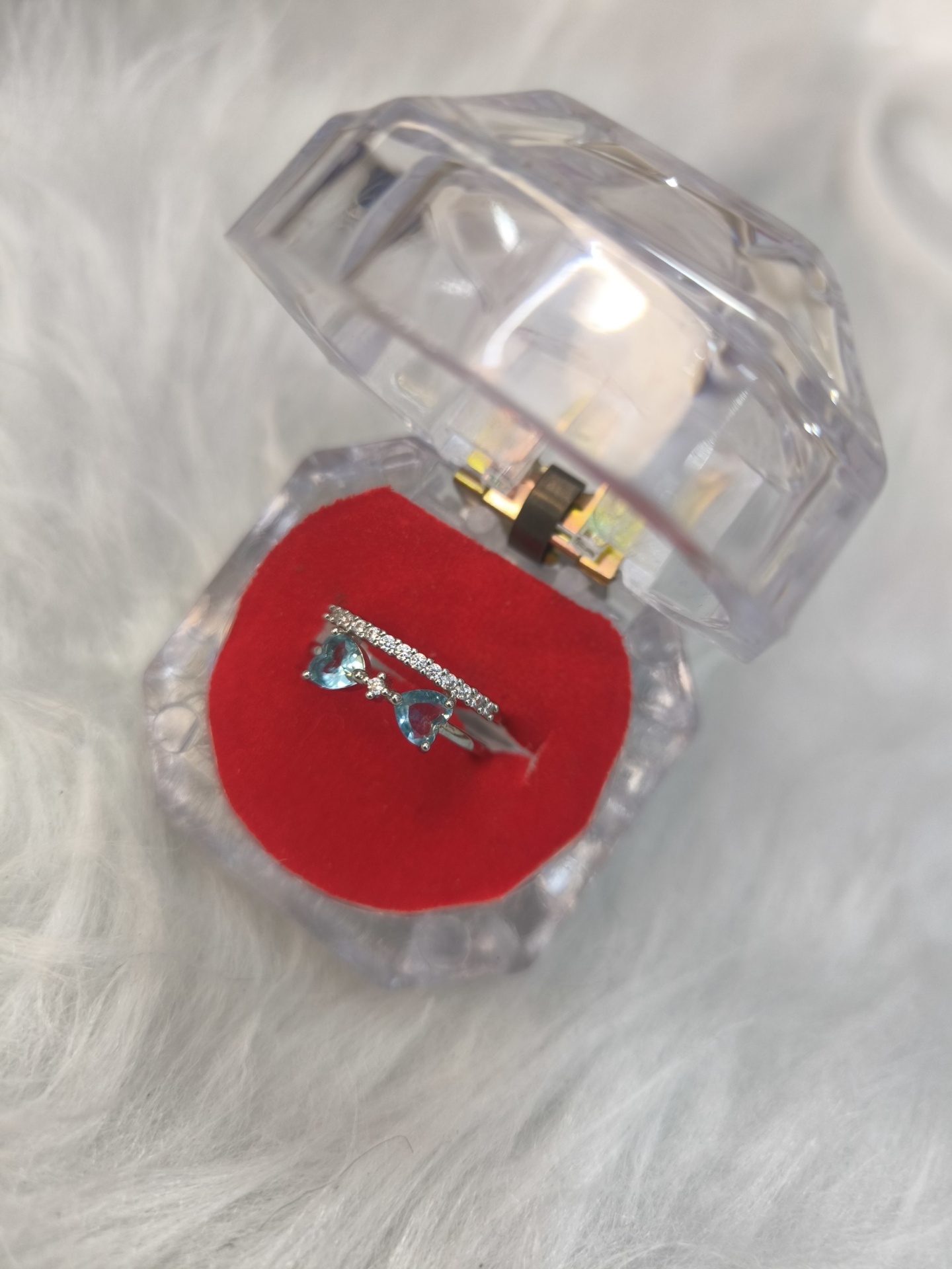  انگشتر جواهری زنانه (فری سایز) 