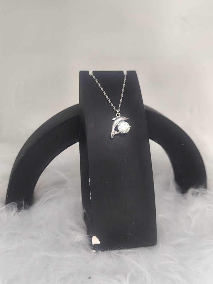 گردنبند جواهری طرح دلفین