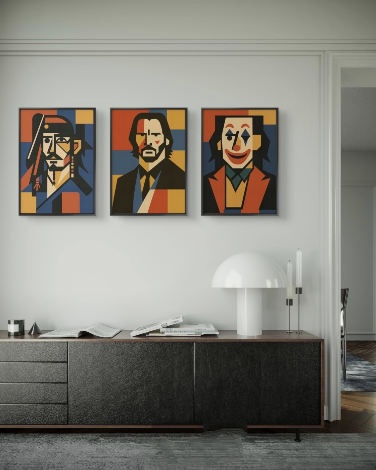 تابلو دکوراتیو سه تکه ( تریپتیک Triptych ) کد 26