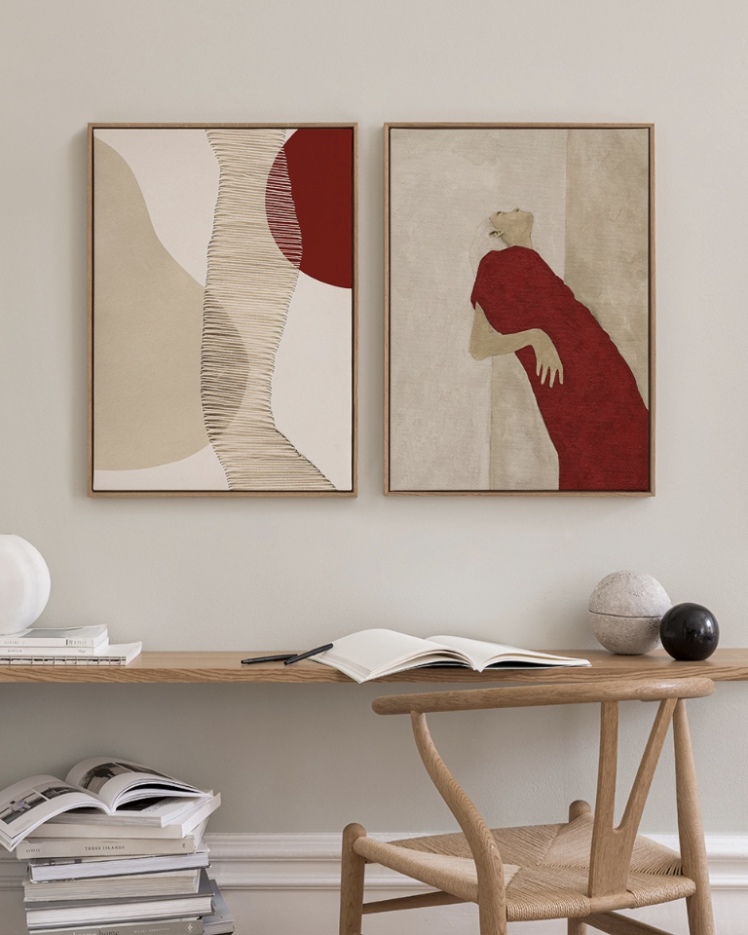 تابلو دکوراتیو دو تکه ( تریپتیک Triptych ) کد 1274