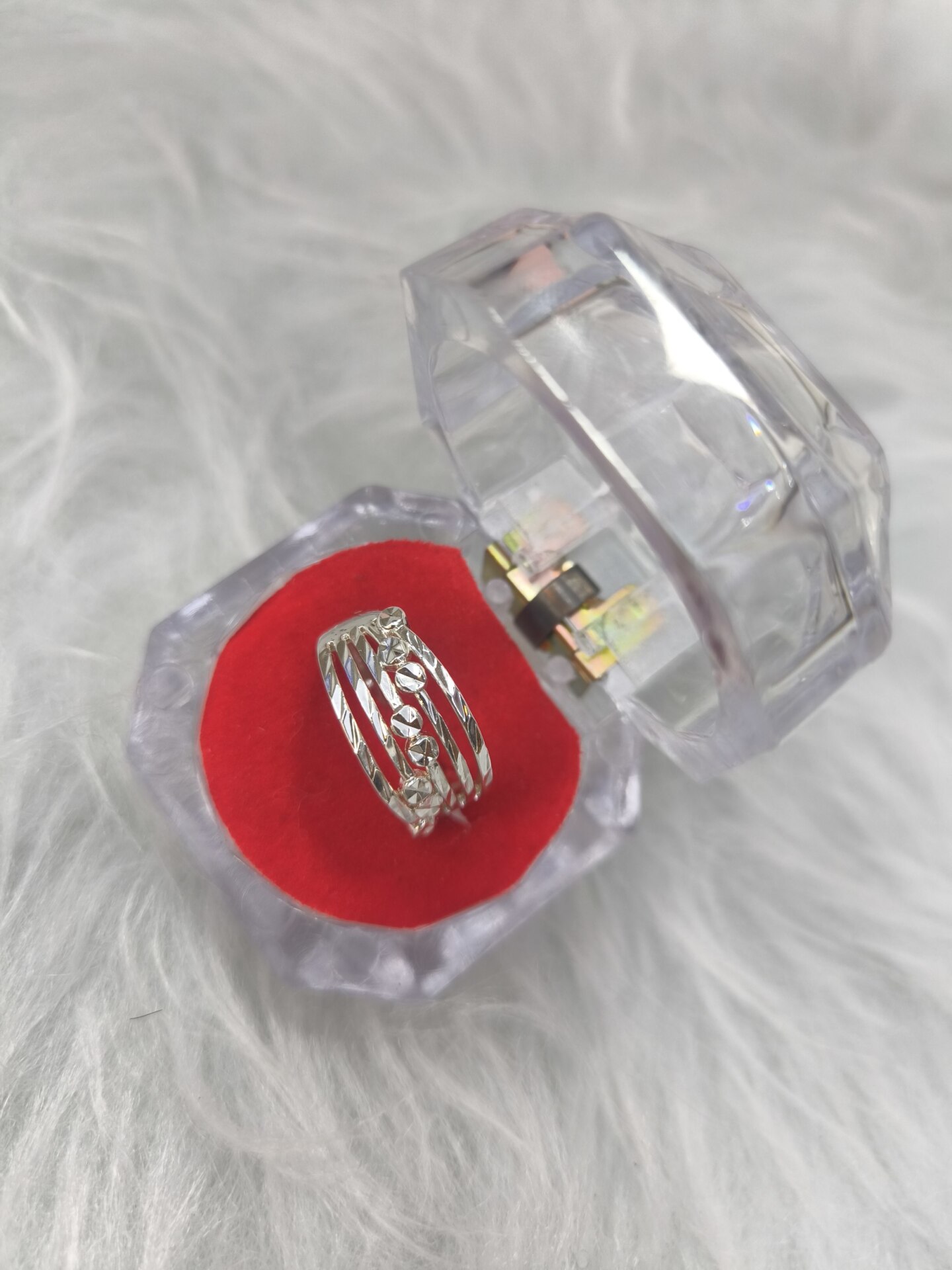  انگشتر آبکاری نقره (فری سایز) 