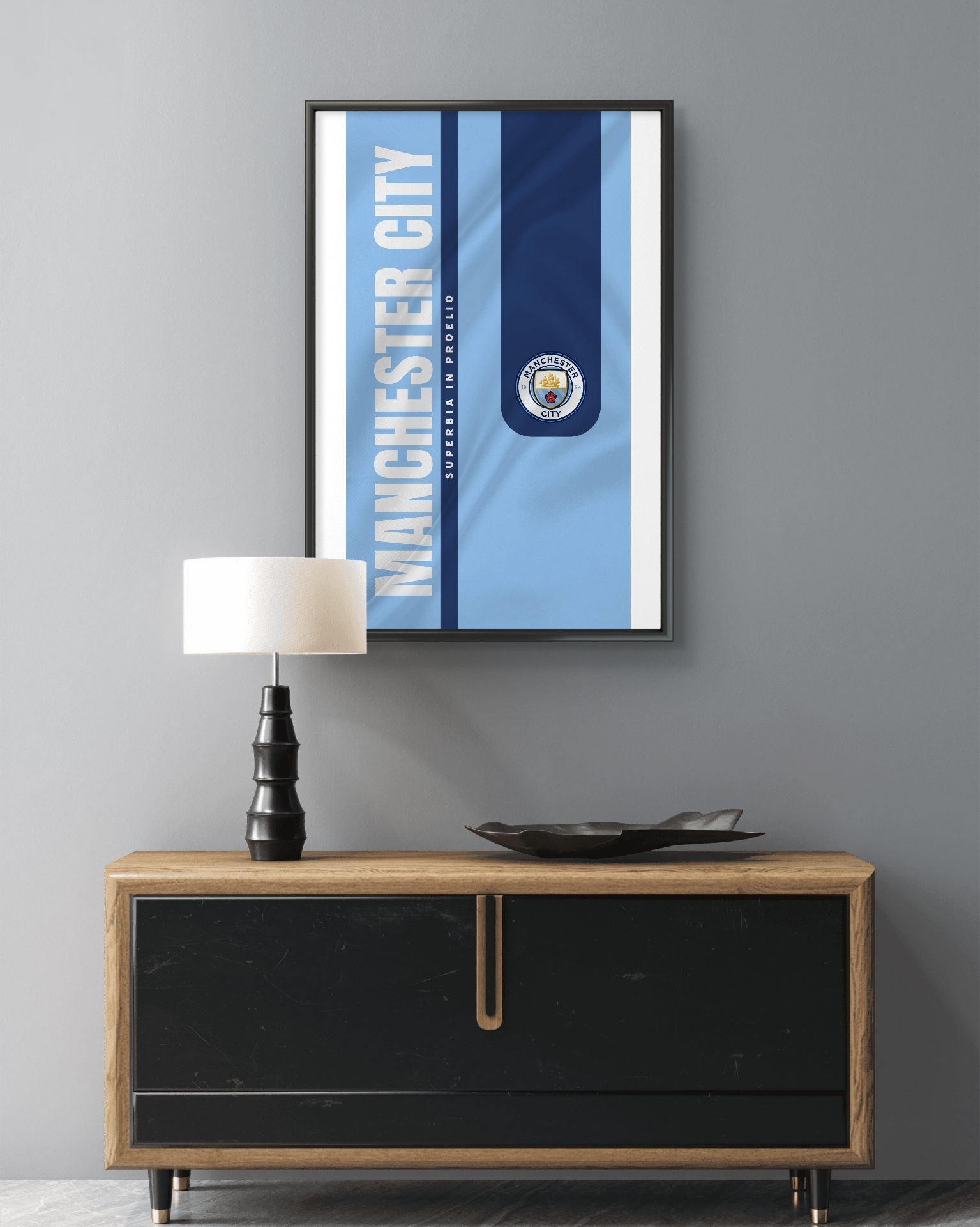  تابلو عکس فوتبالی منچستر سیتی کد 2812 