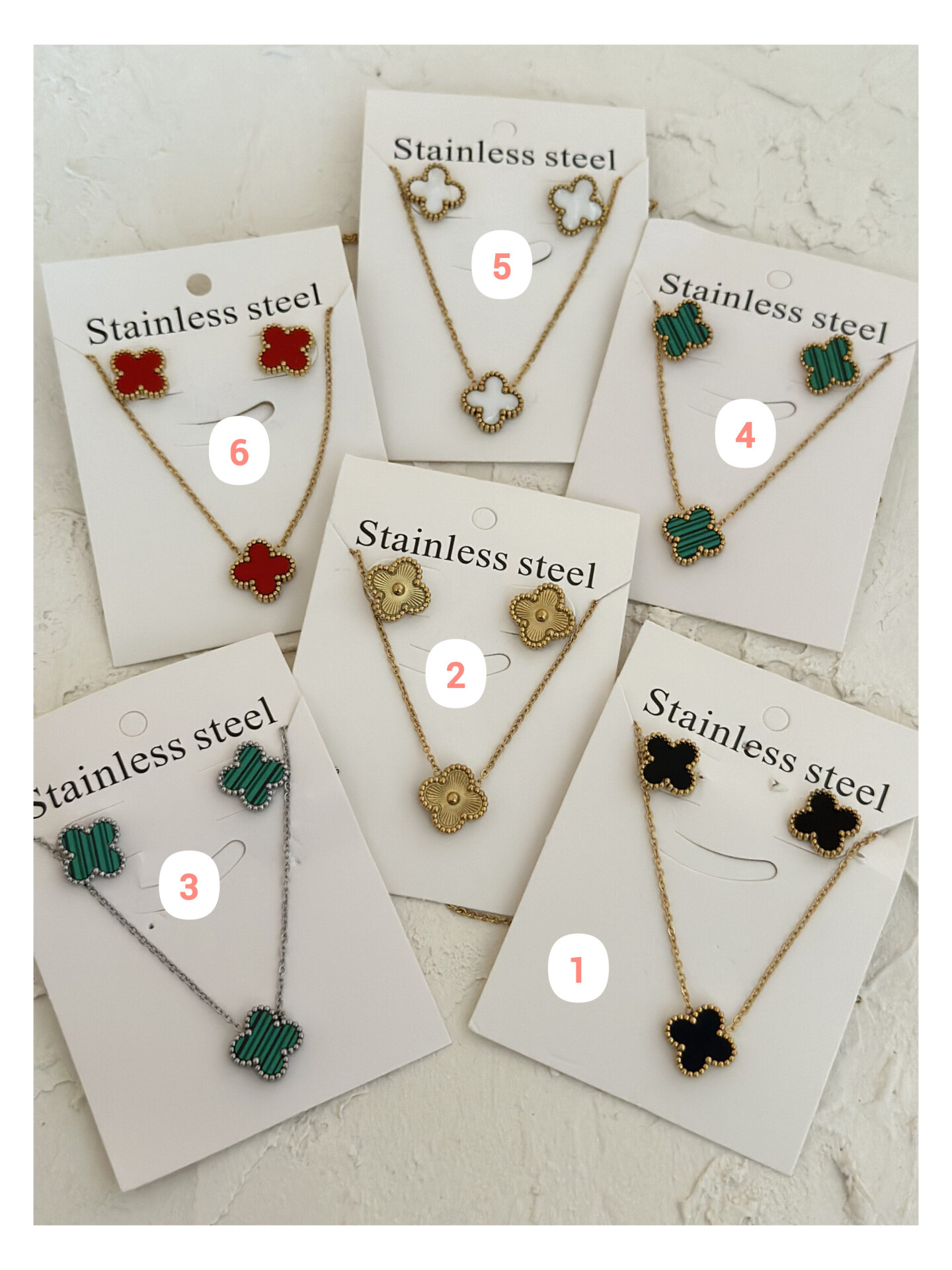  نیم ست گوشواره و گردنبند ونکلیف 