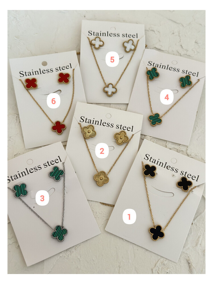 نیم ست گوشواره و گردنبند ونکلیف