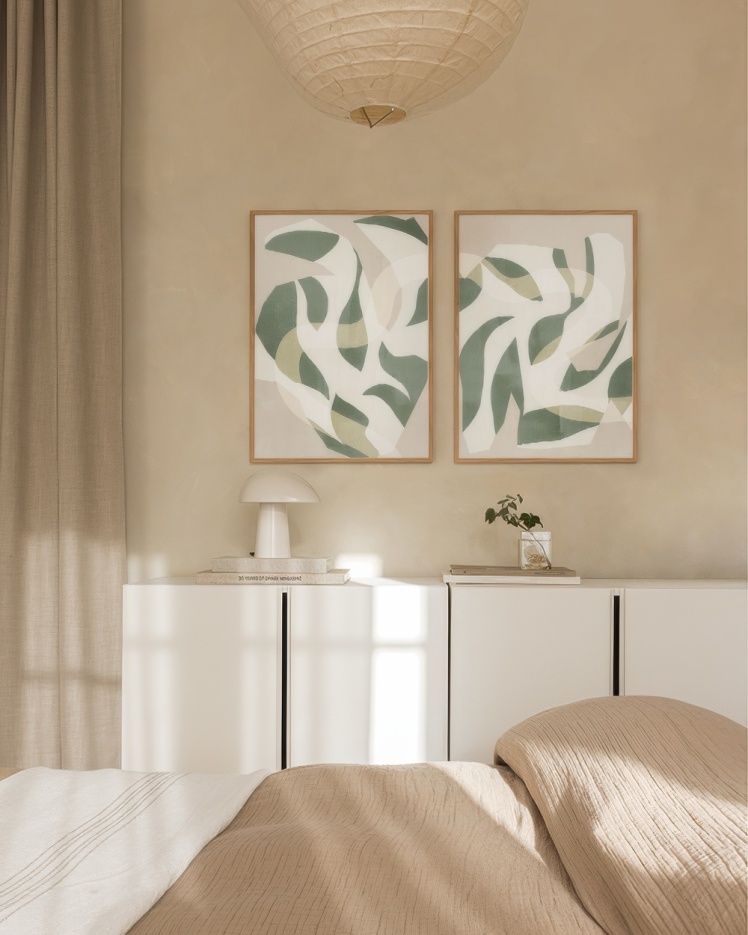 تابلو دکوراتیو دو تکه ( تریپتیک Triptych ) کد 69