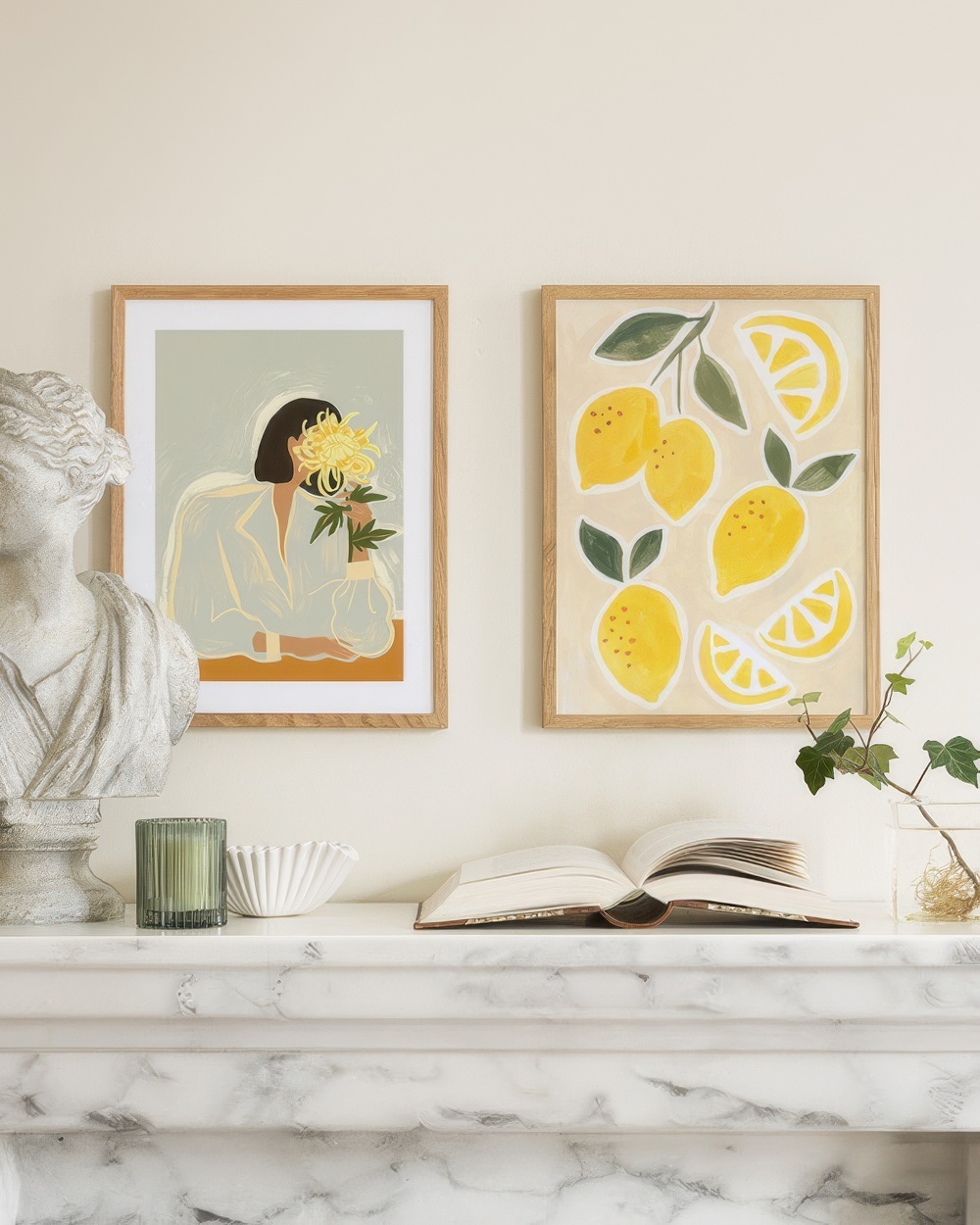 تابلو دکوراتیو دو تکه ( تریپتیک Triptych ) کد 179