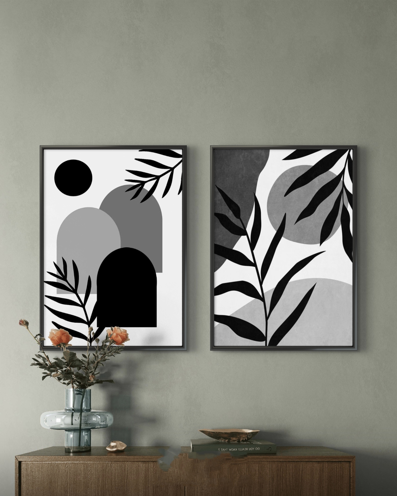 تابلو دکوراتیو دو تکه ( تریپتیک Triptych ) کد 17