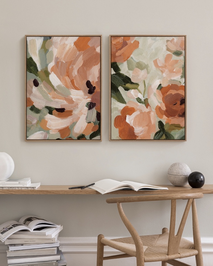 تابلو دکوراتیو دو تکه ( تریپتیک Triptych ) کد 1260
