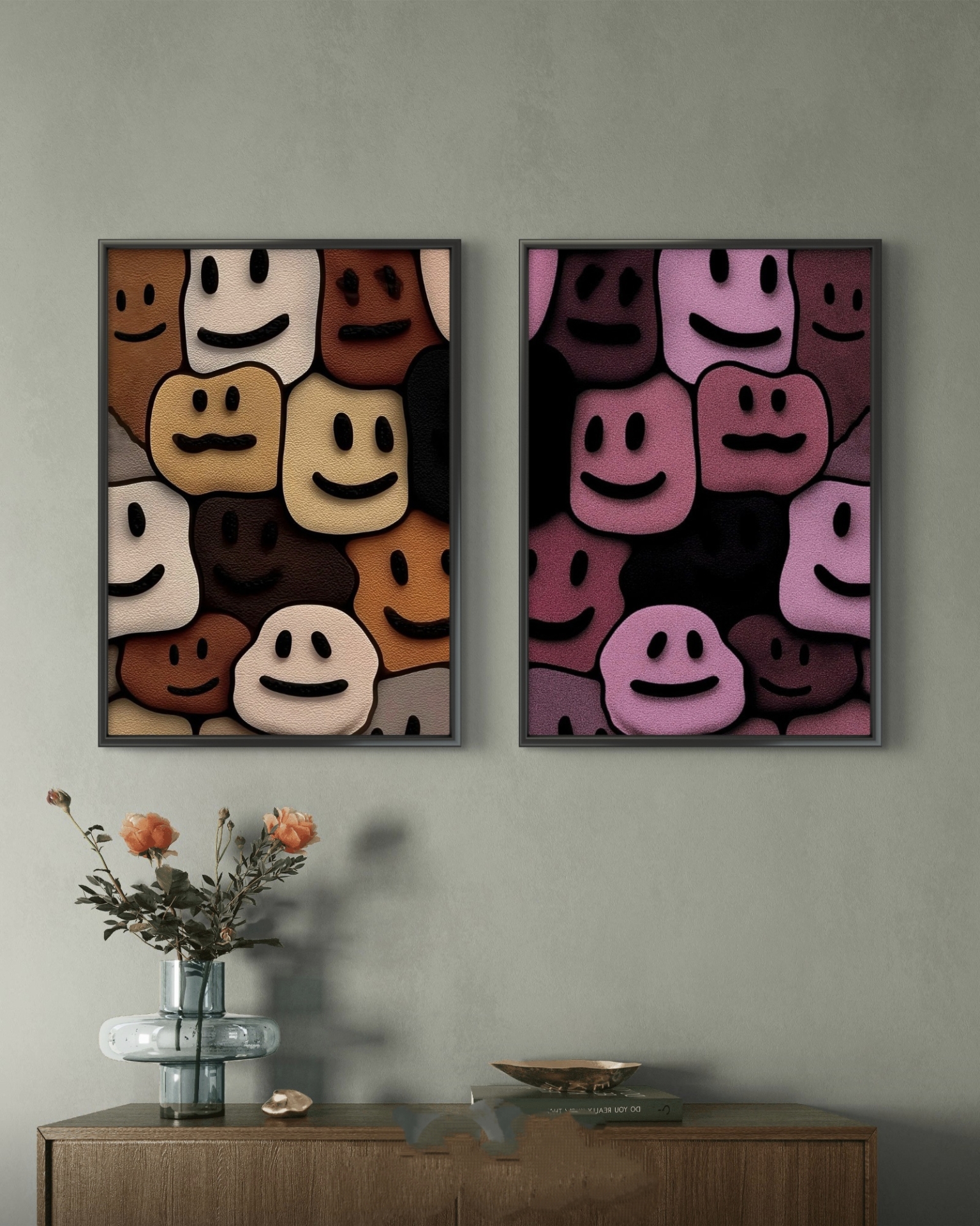  تابلو دکوراتیو دو تکه ( تریپتیک Triptych ) کد 23 